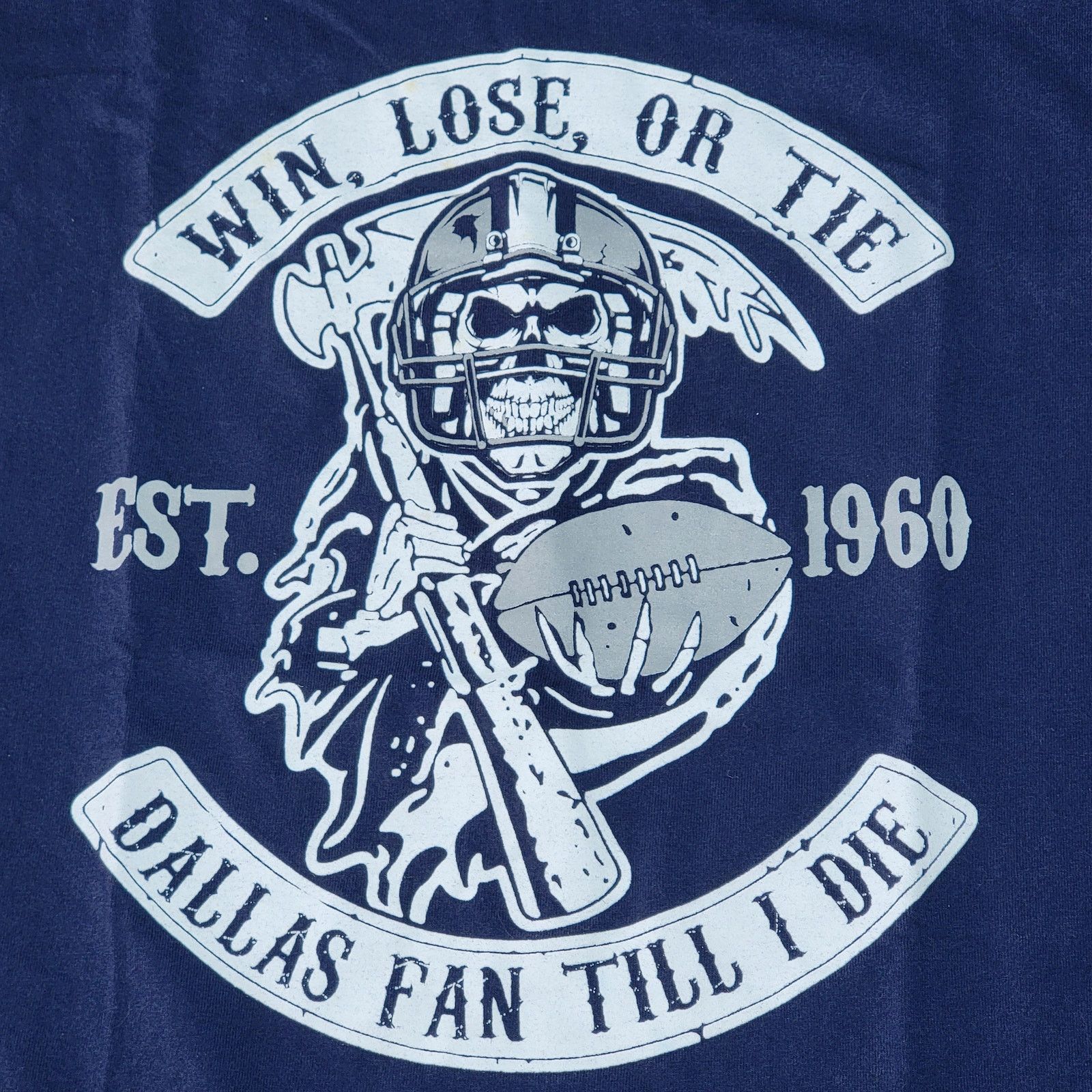 Hanes Dallas Cowboys Tee "...Dallas Fan Till I Die" - Size Lg Size US L / EU 52-54 / 3 - 2 Thumbnail