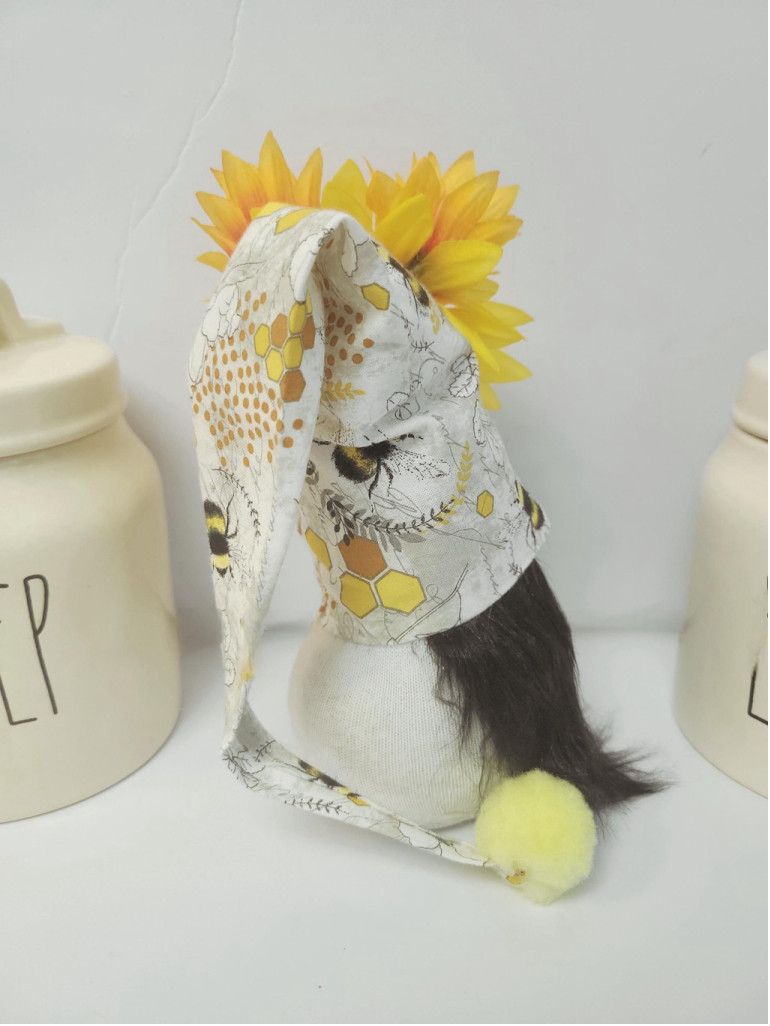 Handmade Bumble Bee Sunflower Gnome Tier Tray Home Decor Size ONE SIZE - 4 Thumbnail