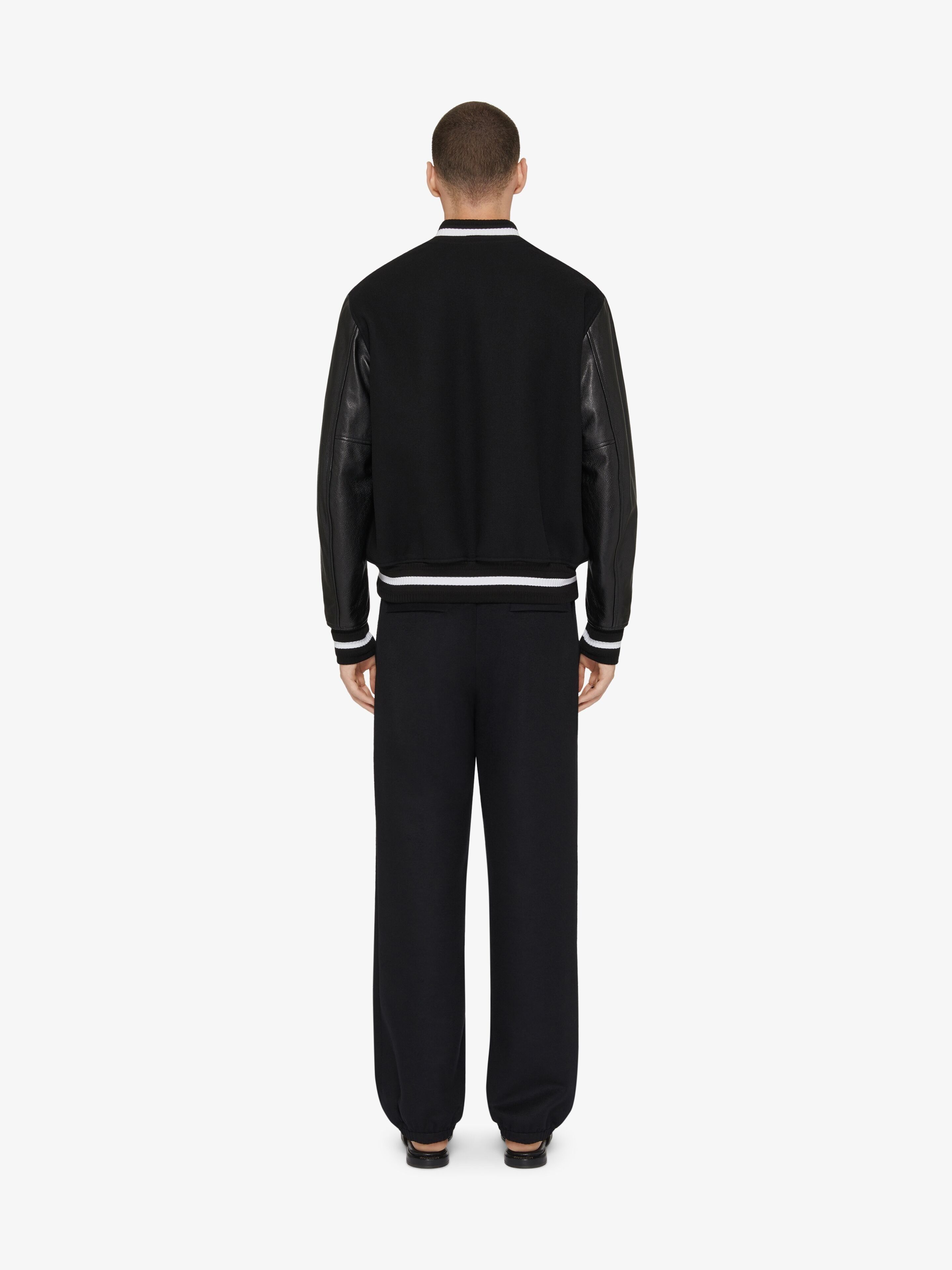 Givenchy o1w1db10925 Mix Material Varsity Jacket in Black Size US M / EU 48-50 / 2 - 4 Thumbnail
