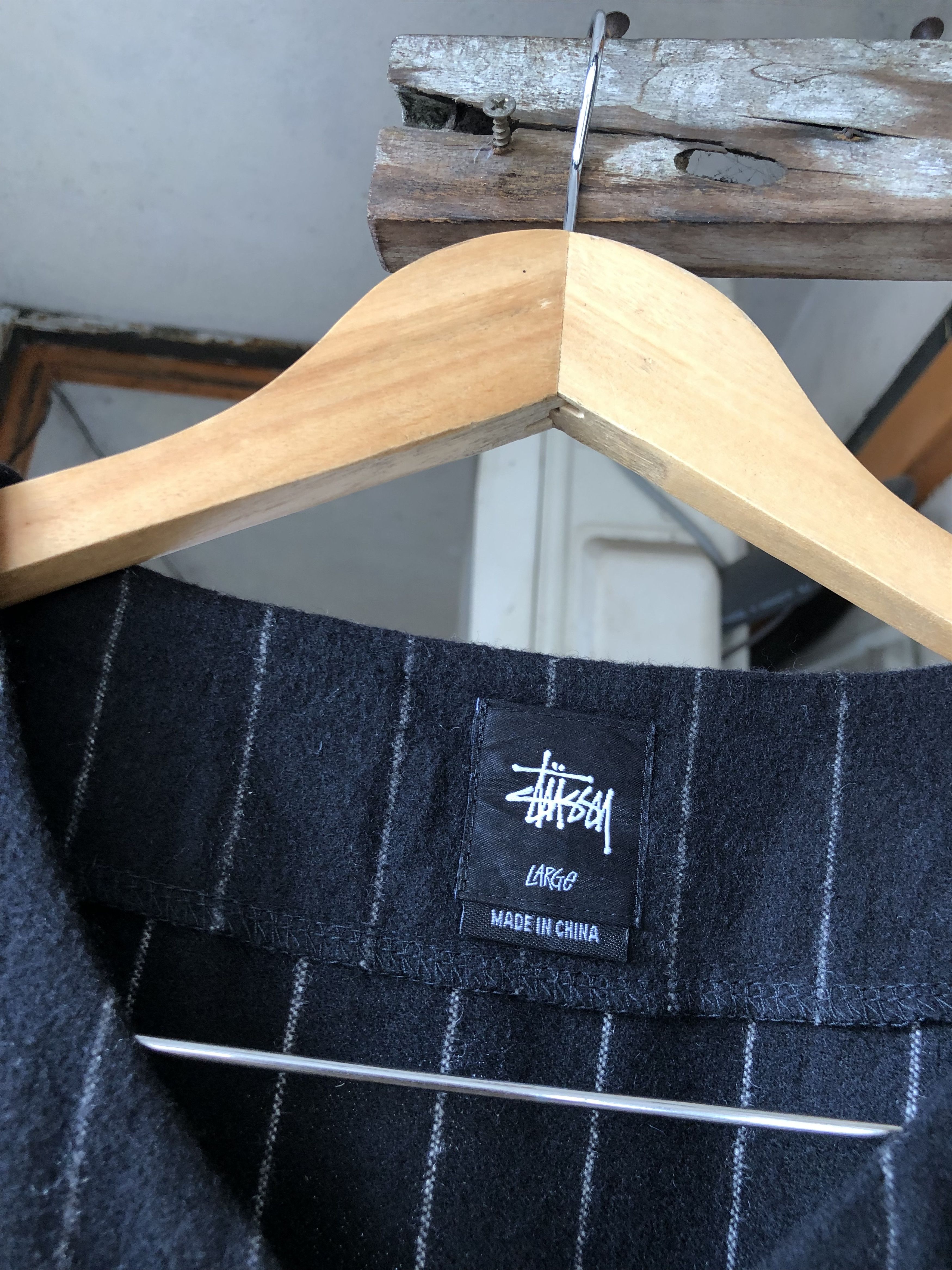 Stussy Rare🥷 Stussy Baseball Wool Shirt Size US L / EU 52-54 / 3 - 5 Thumbnail