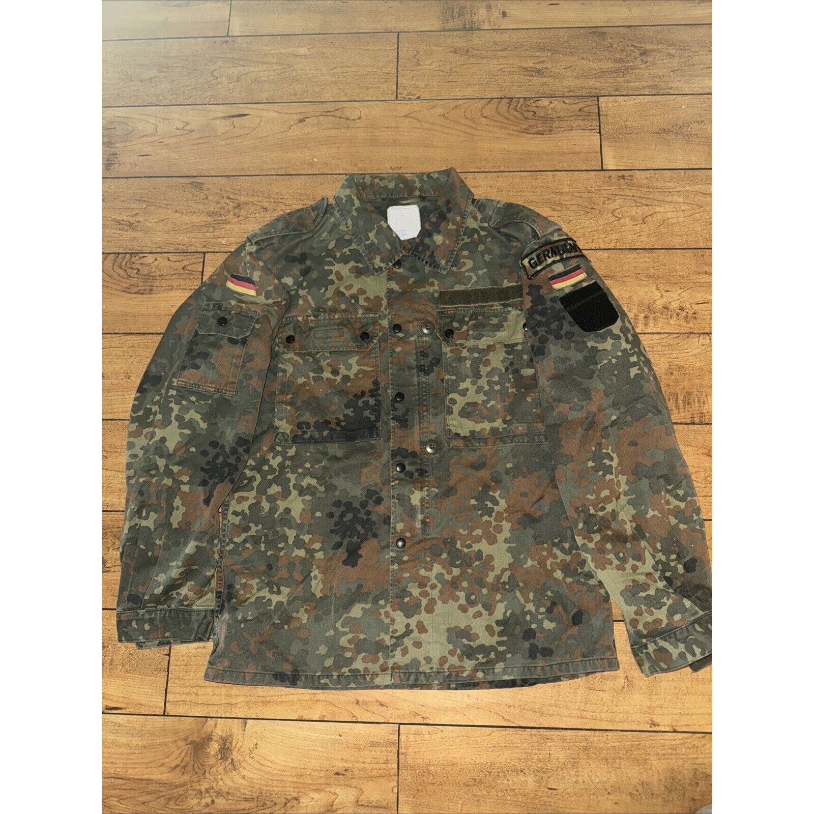 Other Vintage Germany Camo Military Jacket Medium 20x25 Green Size US M / EU 48-50 / 2 - 1 Thumbnail