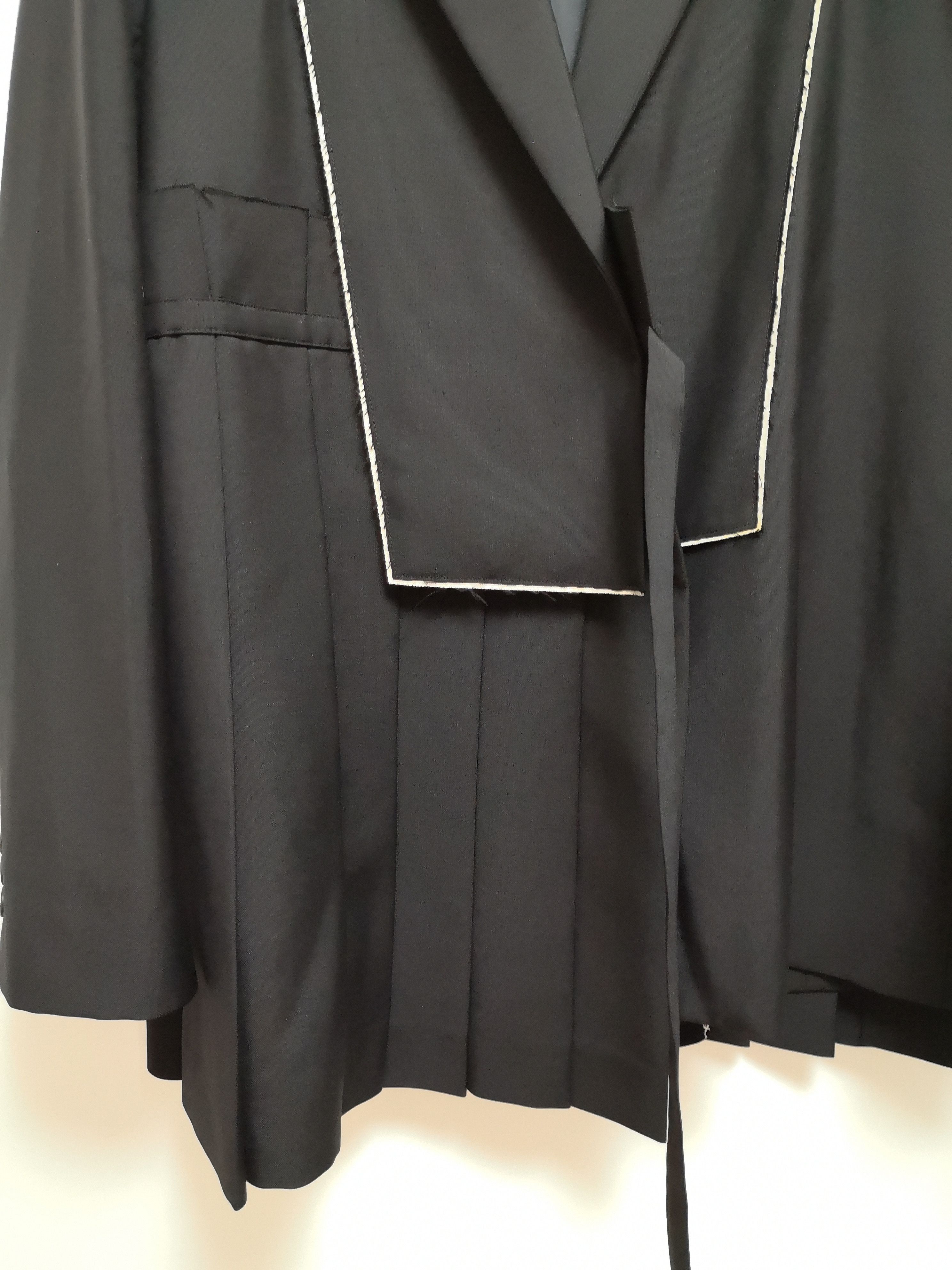 Jil Sander Wool Mohair Pleated Blazer Jacket Size S / US 4 / IT 40 - 4 Thumbnail
