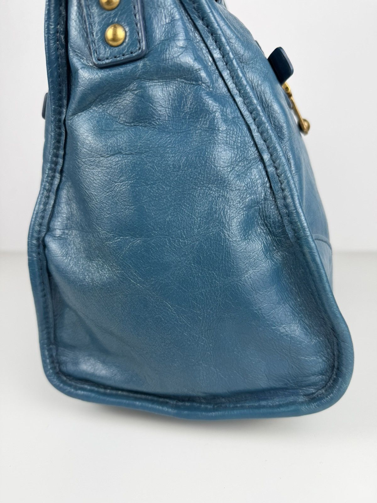 Miu Miu Miu miu vitello lux top zip handbag in turquoise Size ONE SIZE - 15 Thumbnail