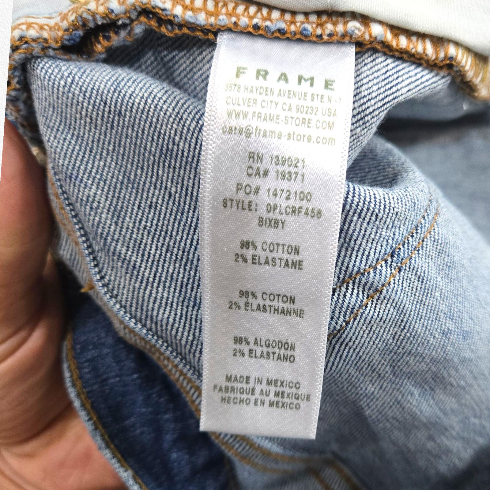 Frame FRAME Le Cutoff Denim Shorts Raw Hem Mid Rise Size 31 NWT Size 31" - 10 Thumbnail