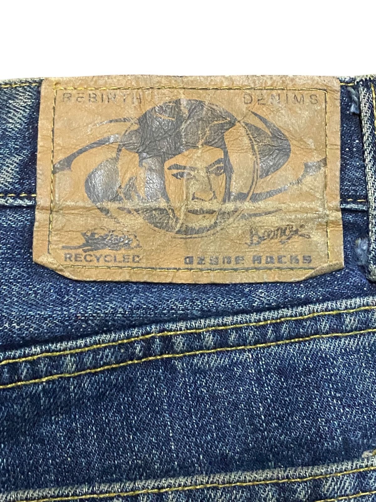Kapital Rare Japanese Ozone Rock Brand Mud Wash Baggy Jeans Size US 34 / EU 50 - 15 Thumbnail