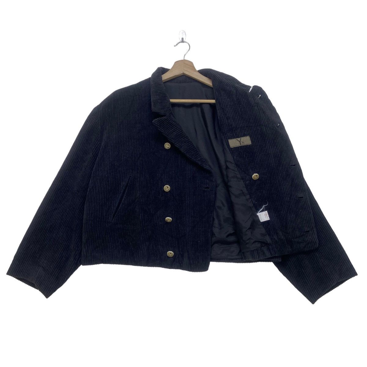Yohji Yamamoto Vintage 80s Y’s Yohji Yamamoto Corduroy Cropped Jacket Size US M / EU 48-50 / 2 - 4 Thumbnail