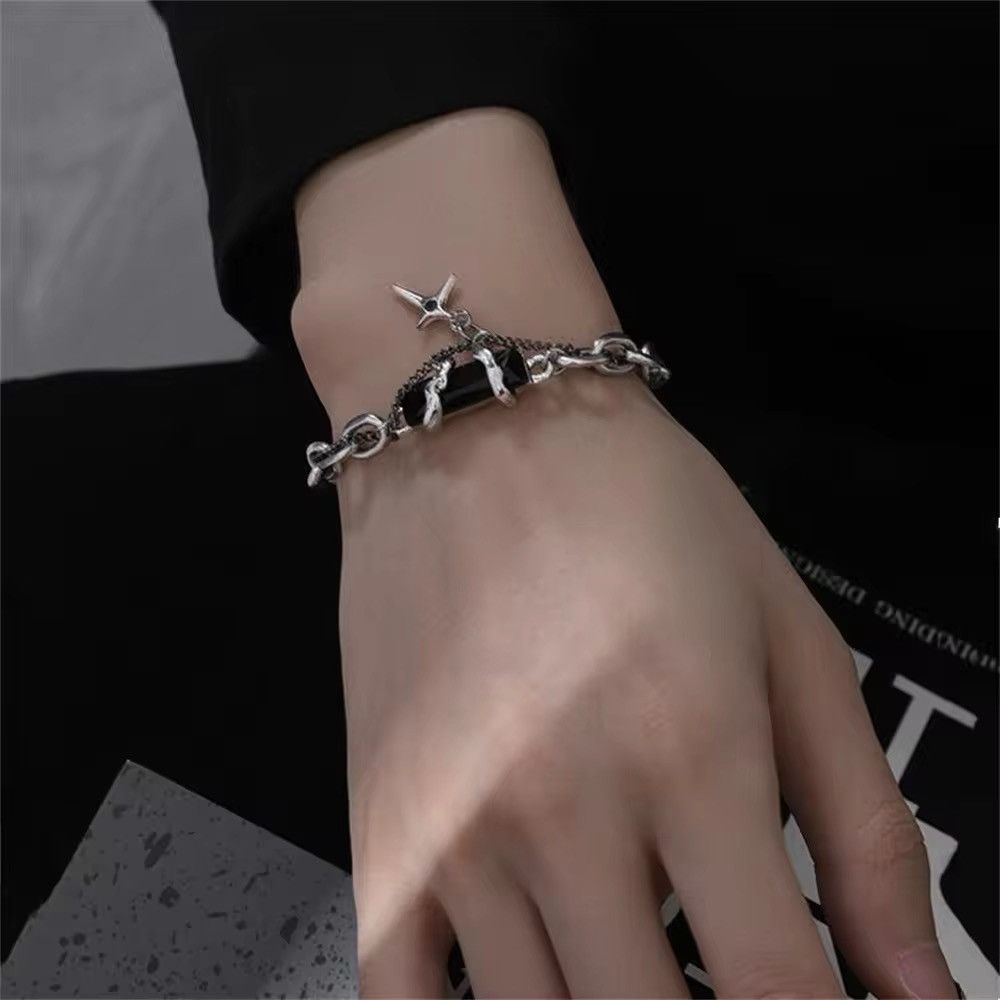 Jewelry × Vintage 2024 Retro Black Zircon Star Bracelet Size ONE SIZE - 2 Thumbnail