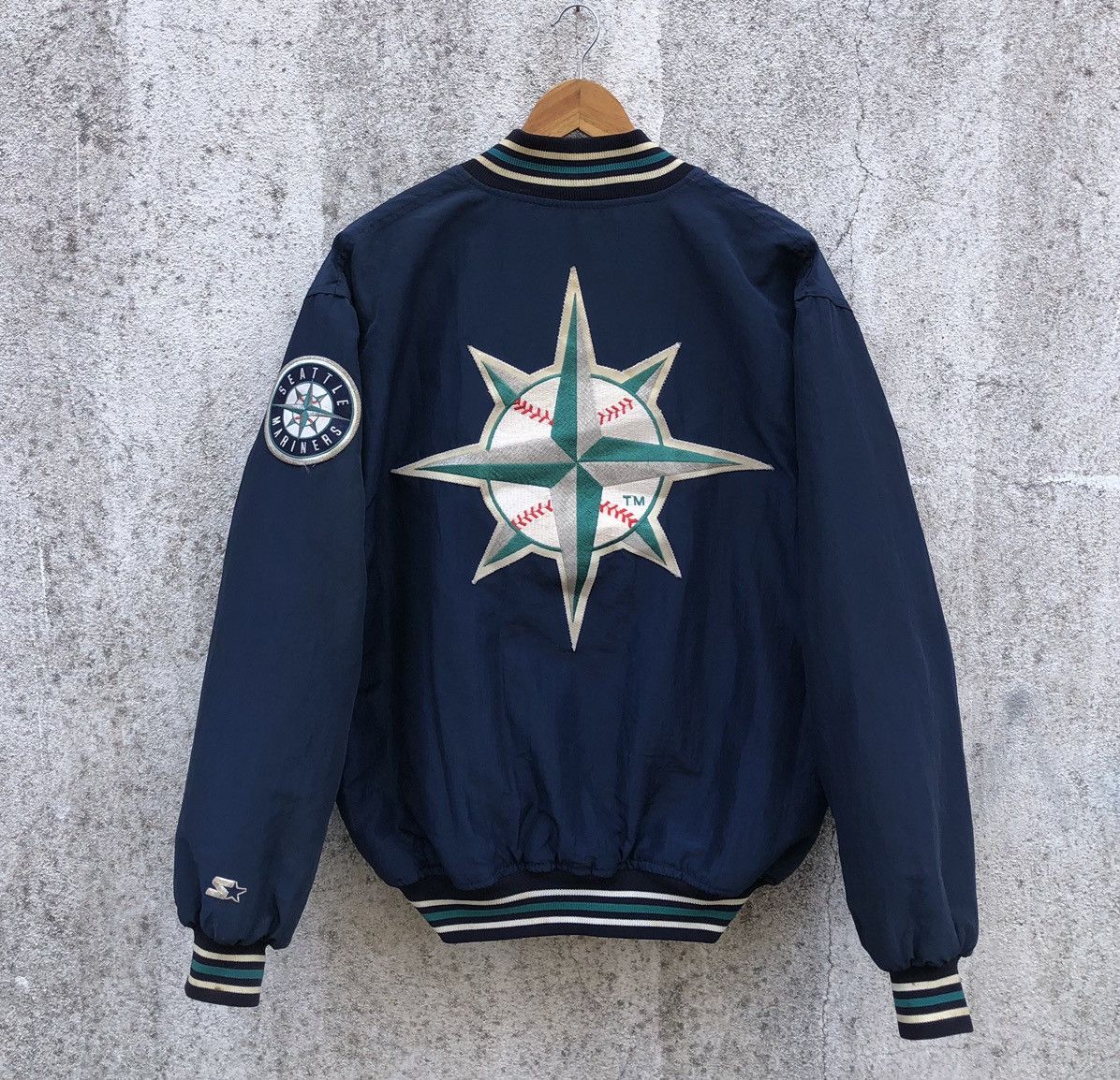 Vintage VTG 80s Seattle Mariners Diamond Collection Starter Jacket Size US L / EU 52-54 / 3 - 1 Thumbnail