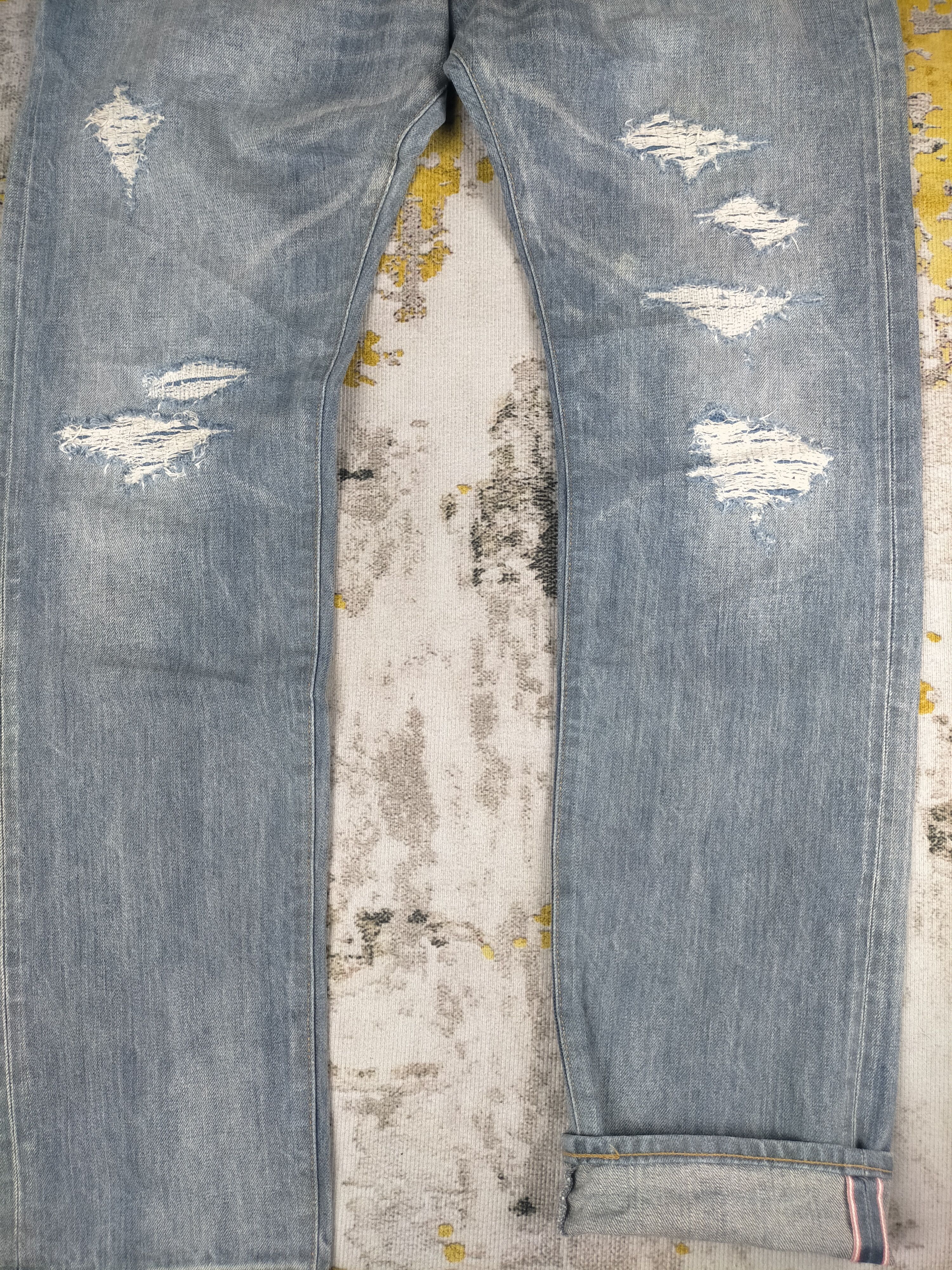 Takeo Kikuchi 🔥 Designer Takeo kikuchi Distressed Selvedge Jeans Size US 35 - 3 Thumbnail