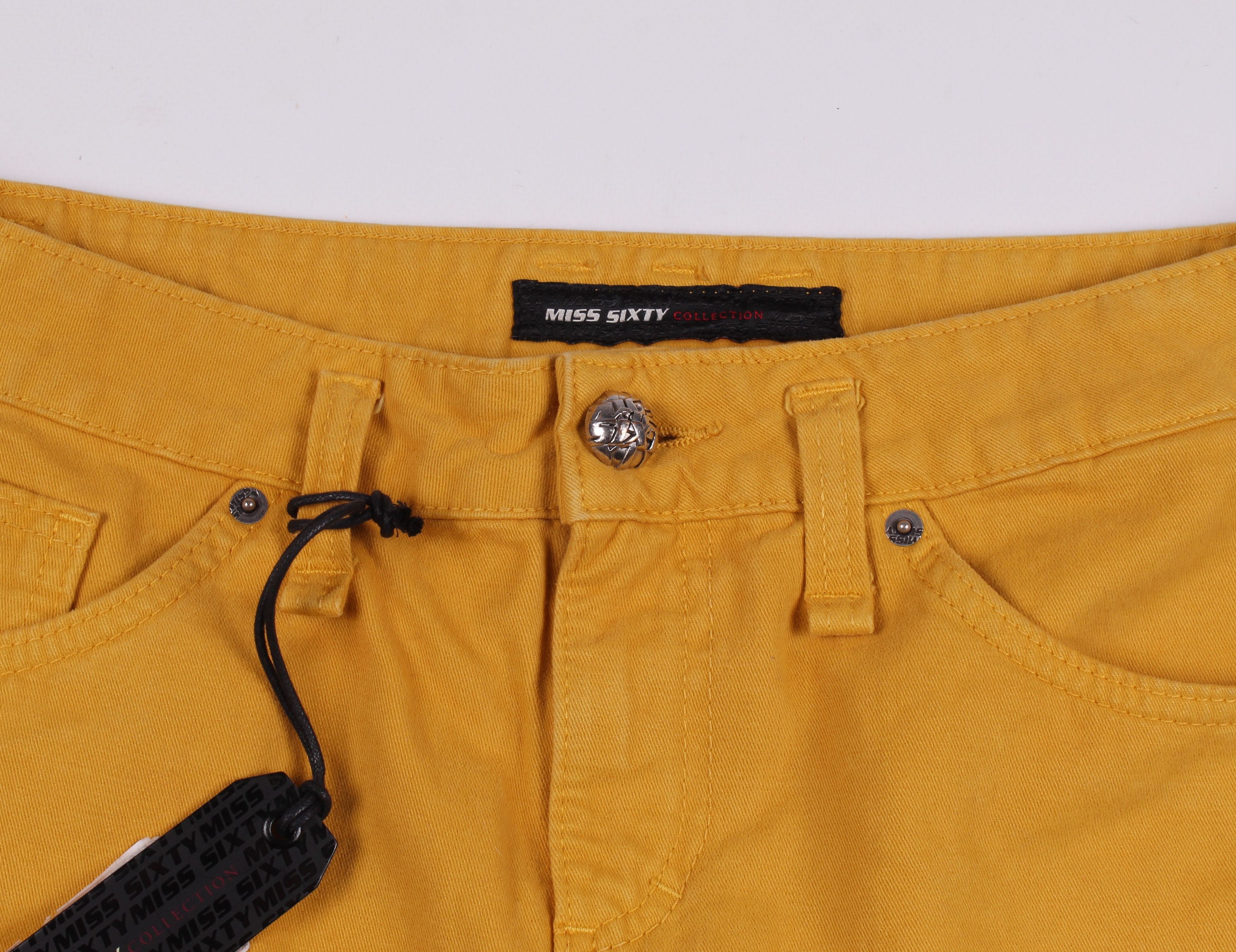 Miss Sixty Vintage Miss Sixty Y2K Yellow Sexy Mini Skirt Size 32" / US 10 / IT 46 - 2 Thumbnail