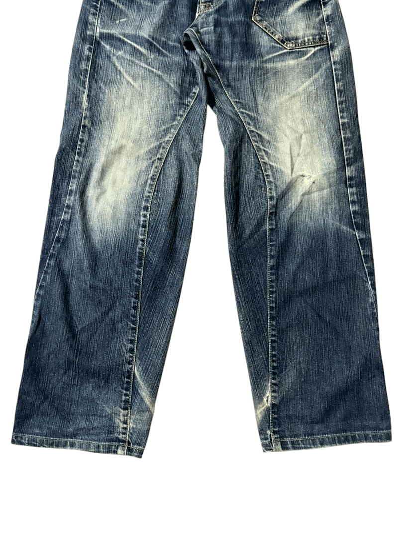 Edwin Vintage Edwin Evolution Blue Washed Whisker Jeans Size US 31 - 5 Thumbnail