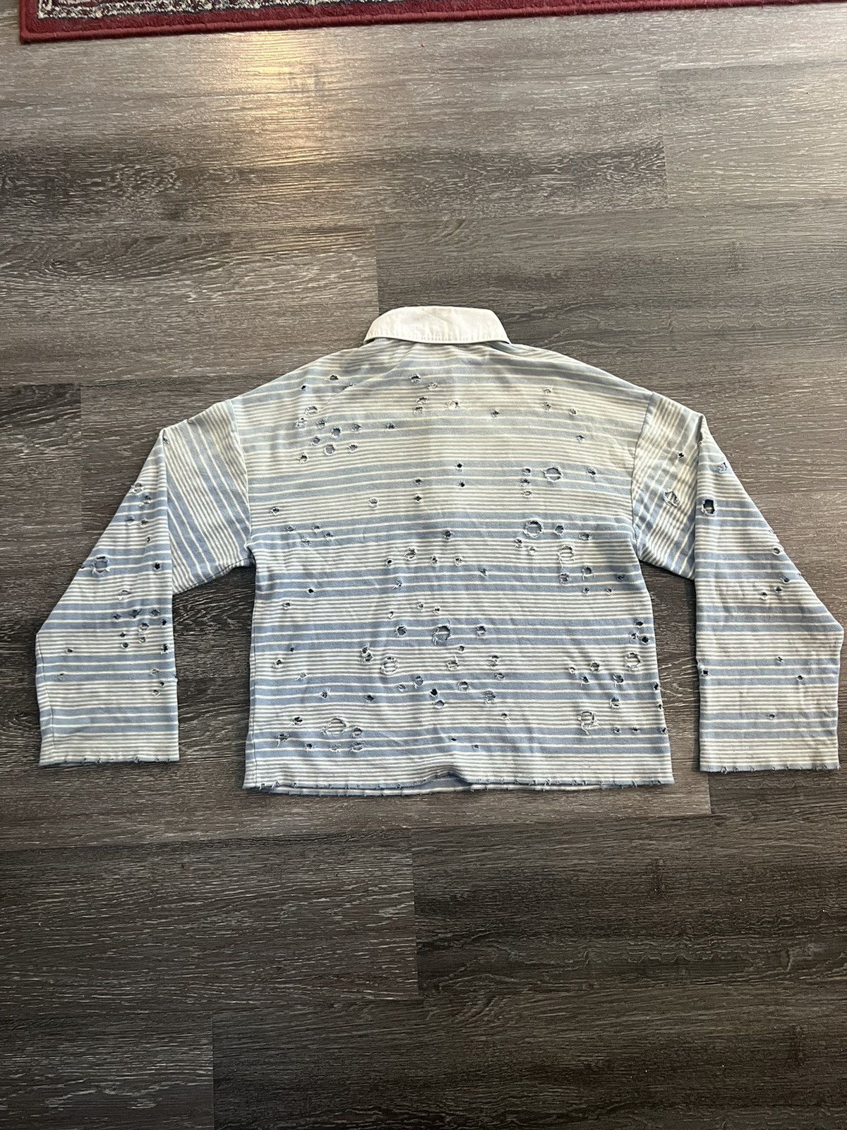 Acne Studios Acne Studios Distressed Polo Size US L / EU 52-54 / 3 - 2 Thumbnail