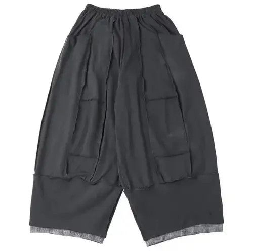 20AW Indigo Union Japan Grey Oversized Patchwork Pants