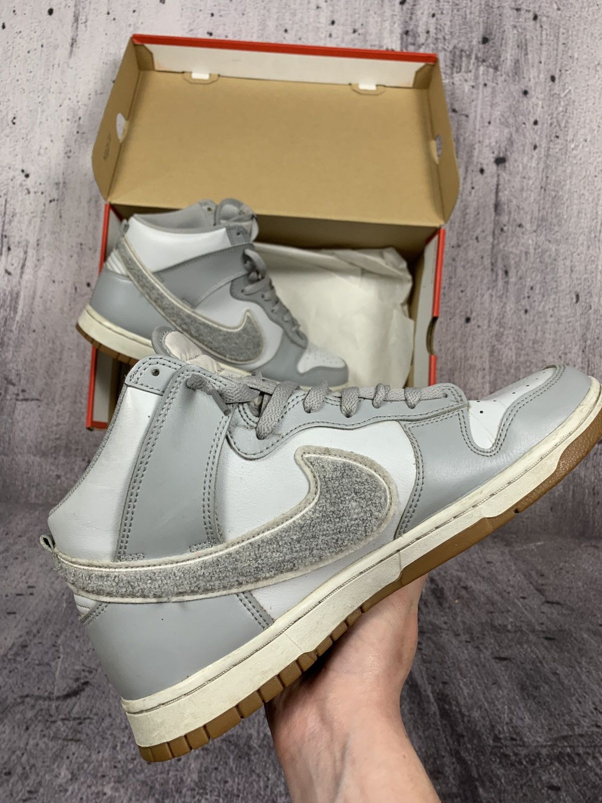 Nike × Vintage Nike Dunk Hi Retro University Vintage Streetwear Sk8 Style Size US 10.5 / EU 43-44 - 4 Thumbnail