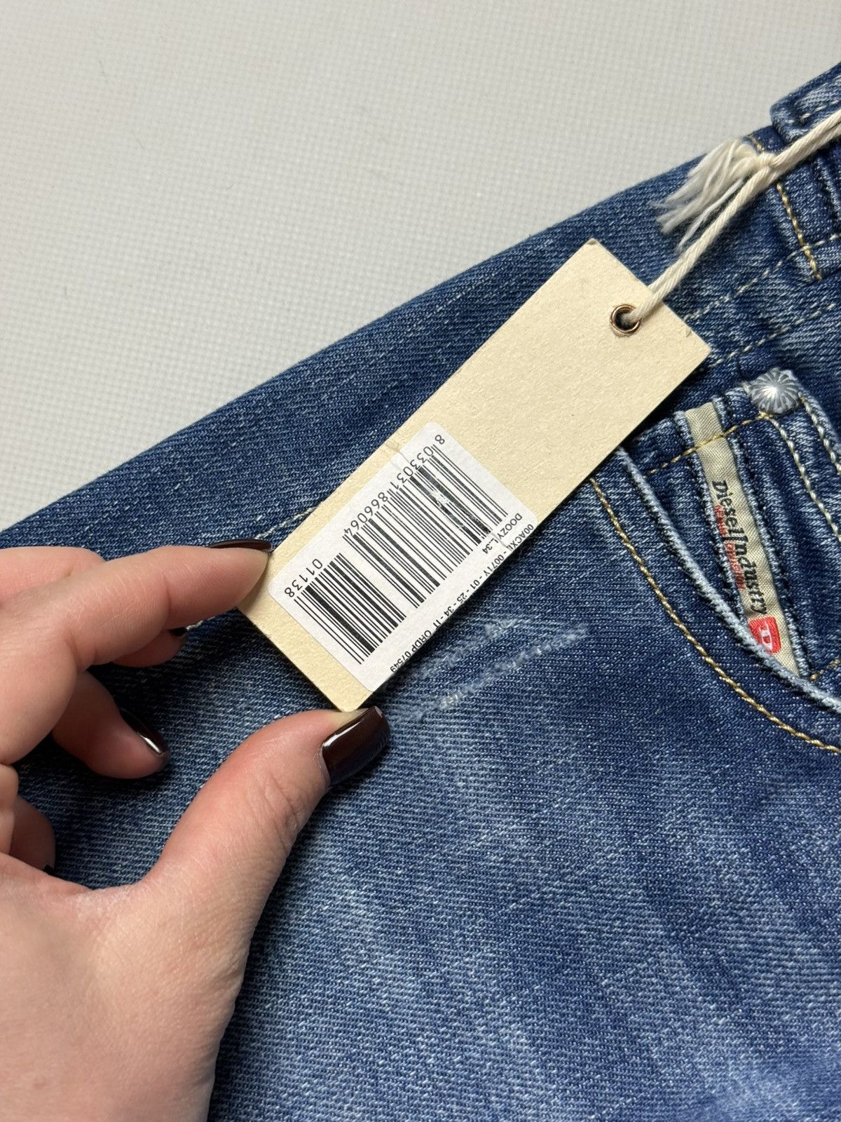 Diesel BNWT! Diesel Doozy Low Rise Wide Leg Y2K Denim Jeans Pants Size 26" / US 2 / IT 38 - 11 Thumbnail