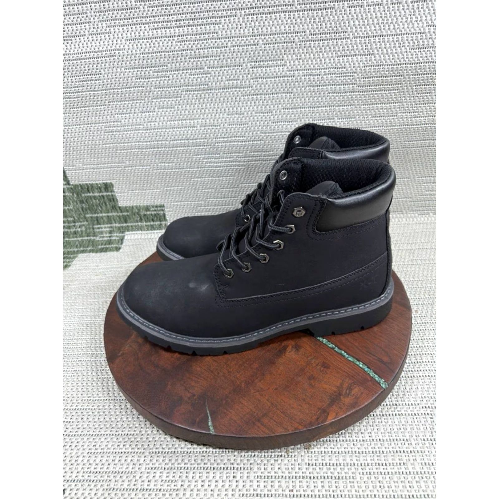 Vintage Hi-Tec Reznor 6" Soft Toe Boot Mens Size 12 US 45 EU Black Leather Ankle Work" Size US 12 / EU 45 - 3 Thumbnail