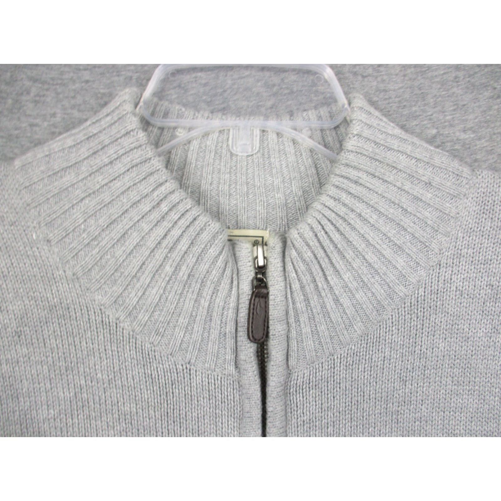 Vintage LL Bean Sweater Jacket Men's Large Tall Gray Full Zip Size US L / EU 52-54 / 3 - 2 Thumbnail