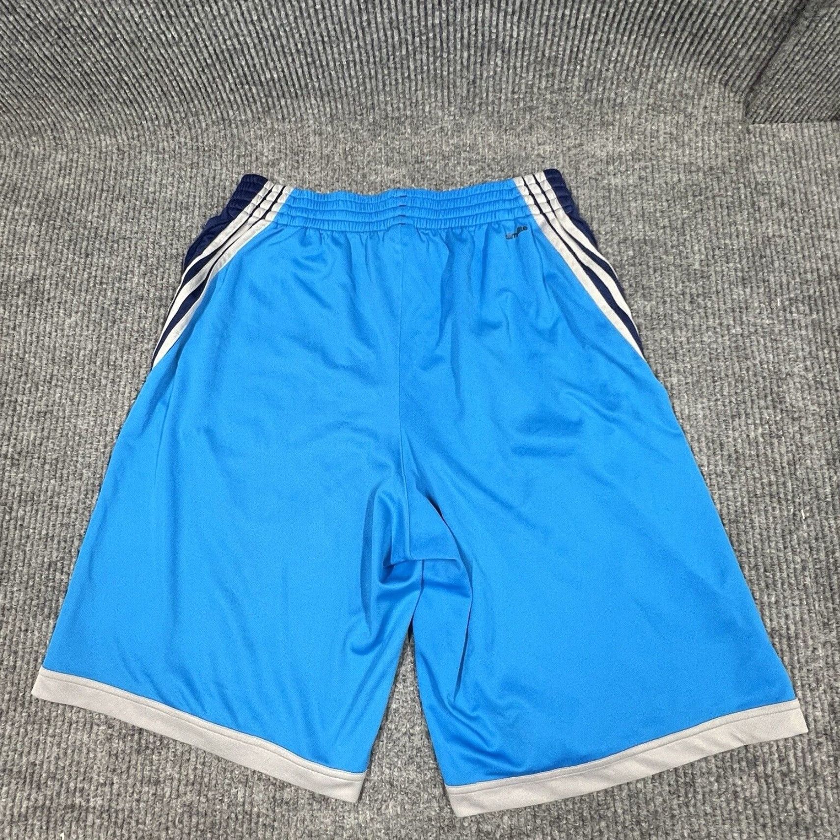 Adidas Adidas Shorts Men Large Blue Climalite Basketball Gym Drawstring Size US 33 - 3 Thumbnail