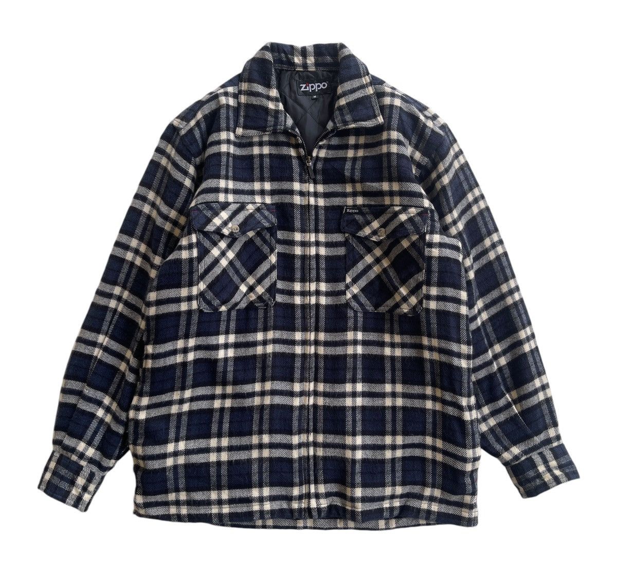 Japanese Brand Vintage Zippo Checked Flannel Quilted Jacket Size US M / EU 48-50 / 2 - 2 Thumbnail