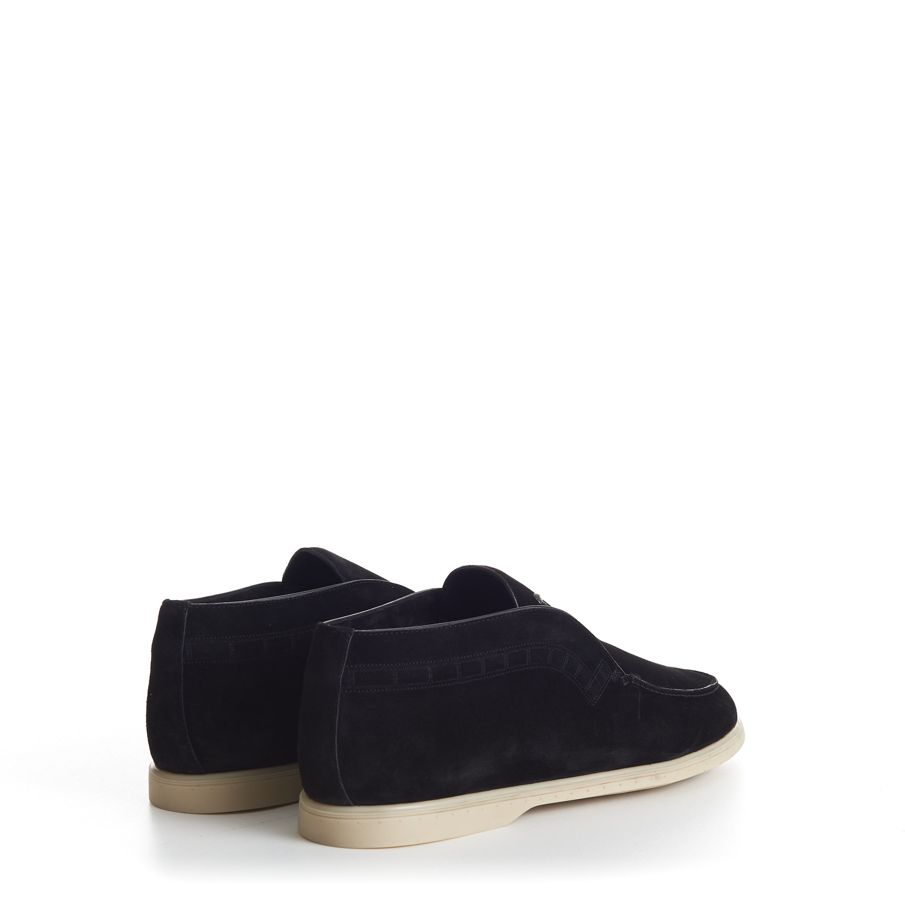 Stefano Ricci Black Suede Slip-On Ankle Boots - Eagle Head Application Size US 9.5 / EU 42-43 - 8 Thumbnail