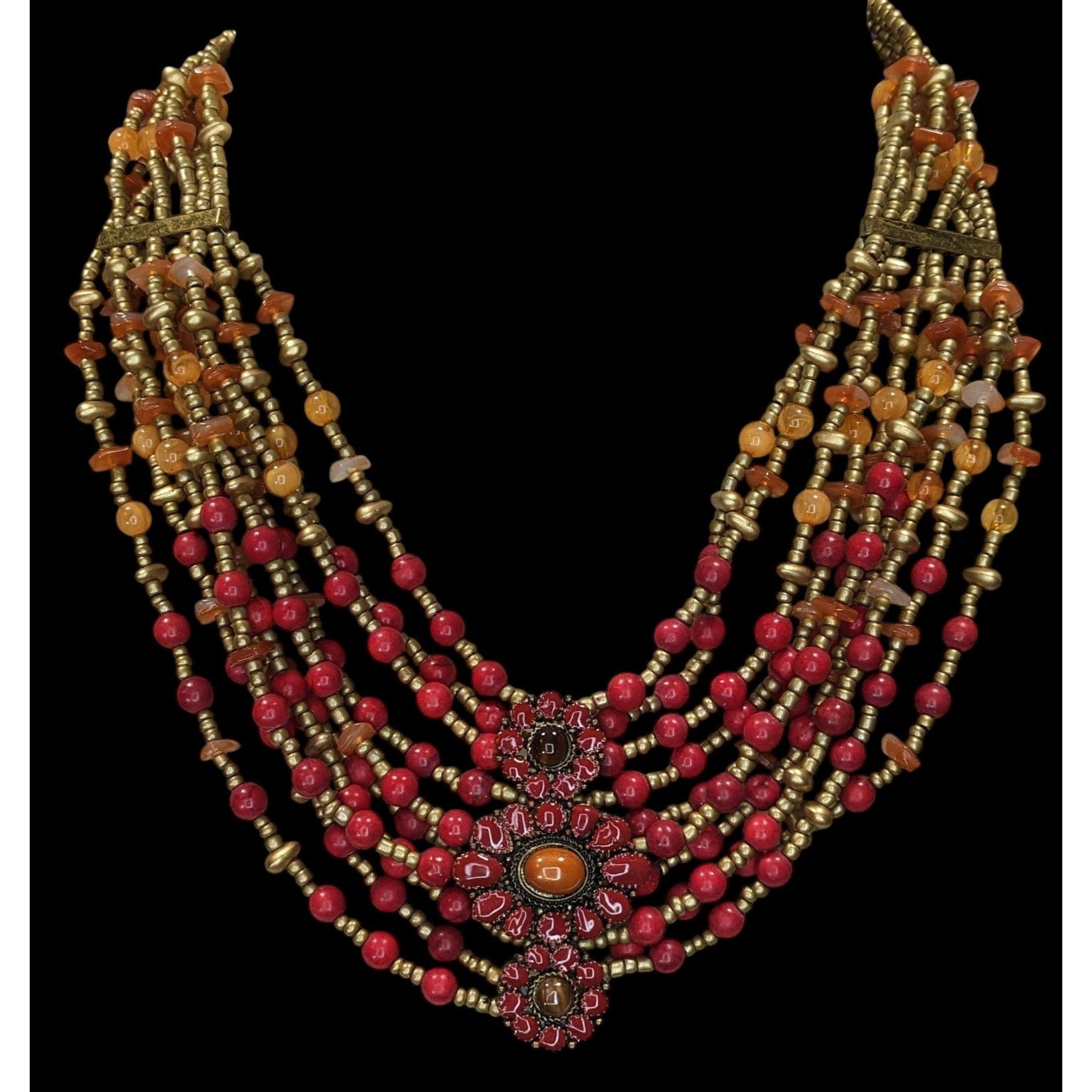 Chicos Chicos Vintage Bohemian Multi-Strand Beaded Statement Neckla Size ONE SIZE - 4 Thumbnail