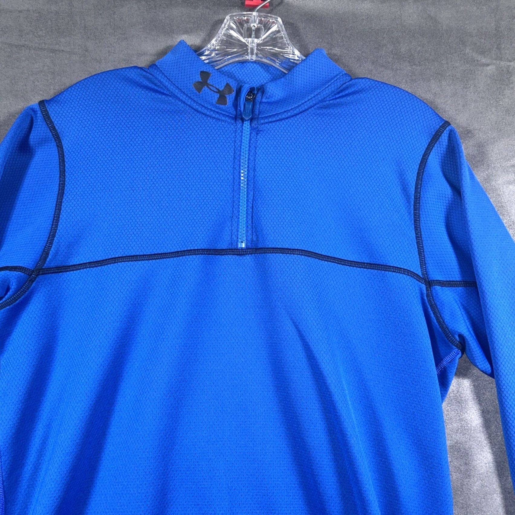 Under Armour Under Armour Sweatshirt Mens M Blue 1/4 Zip Pullover Mock Neck ColdGear Outdoor Running Size US M / EU 48-50 / 2 - 2 Thumbnail