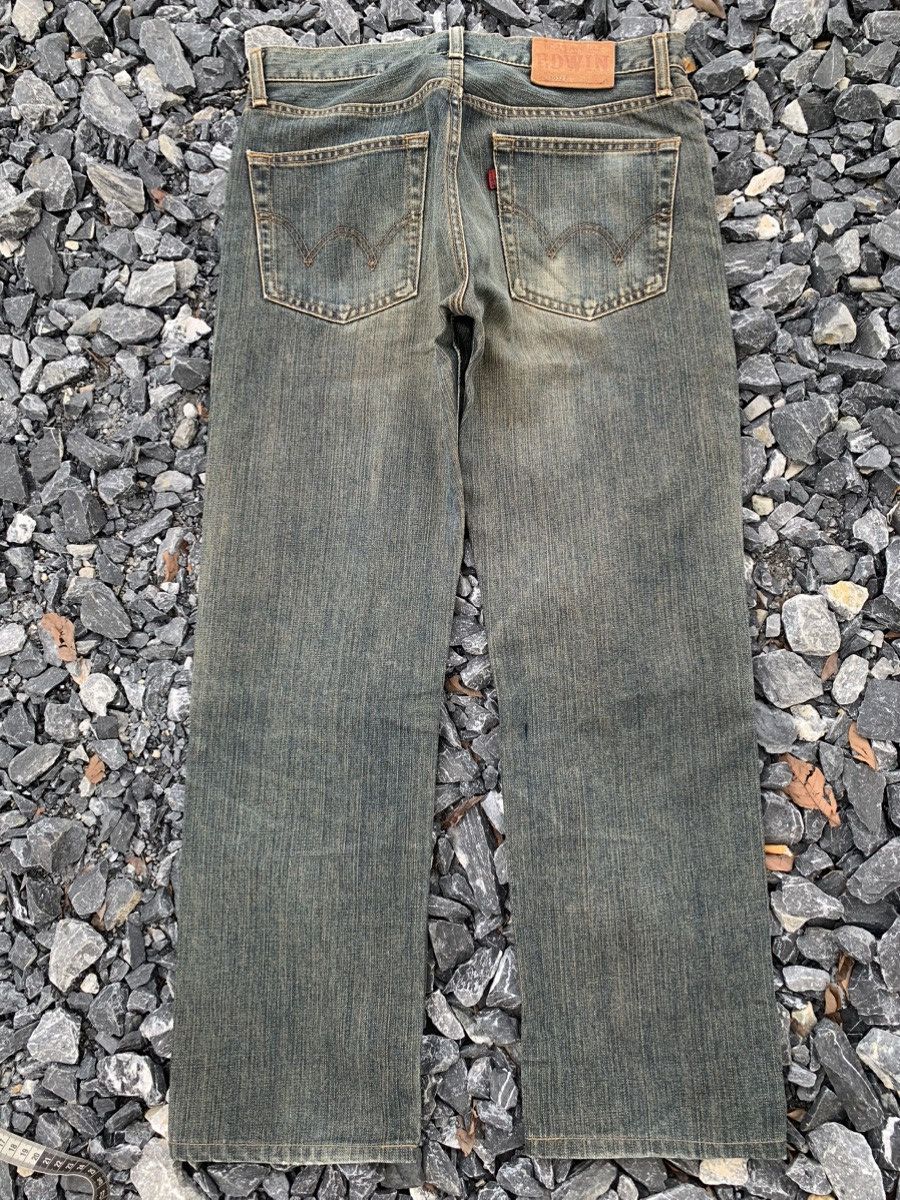 Edwin VINTAGE EDWIN 503ZZ RUSTY MUDWASH JAPANESE DISTRESSED DENIM Size US 30 / EU 46 - 3 Thumbnail