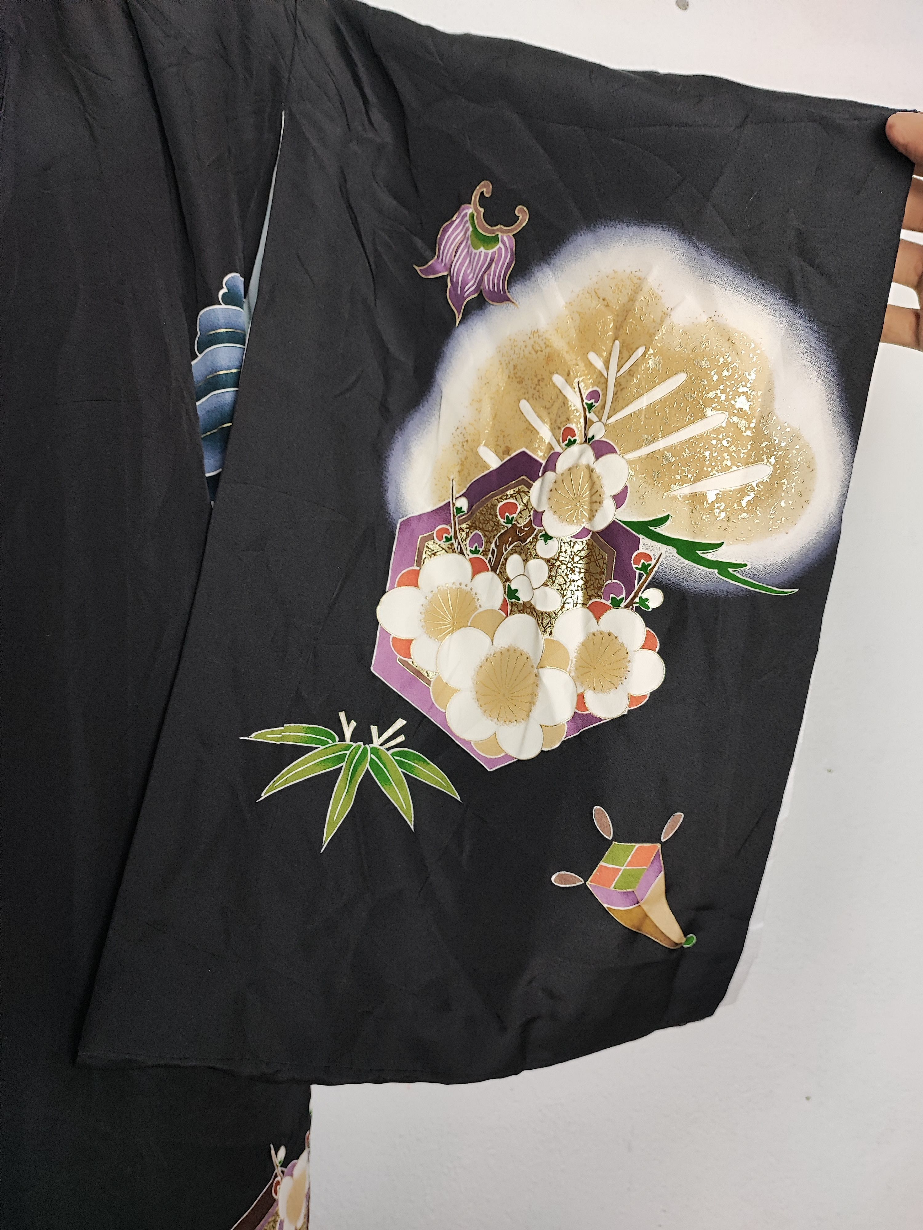 Japanese Brand Sukajan Kimono Silk Phoenix Size XS / US 0-2 / IT 36-38 - 5 Thumbnail