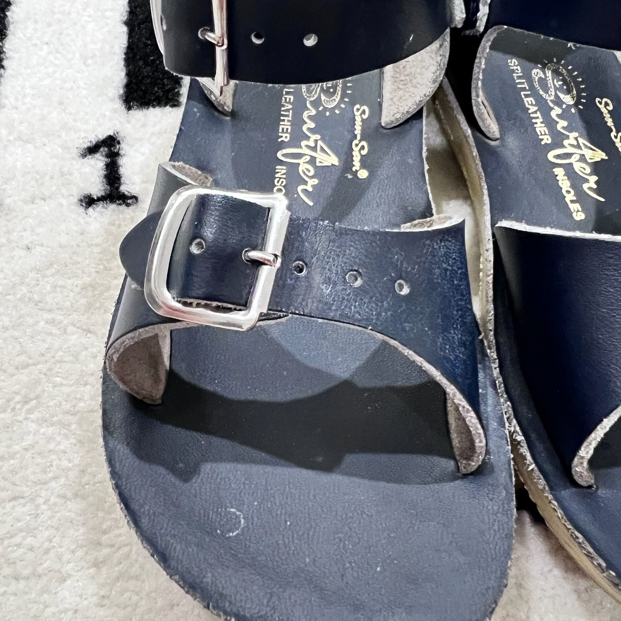 Other Hoy Shoe Salt Water Sun-San Surfer sandals in navy leather Size US 8 / EU 41 - 4 Thumbnail