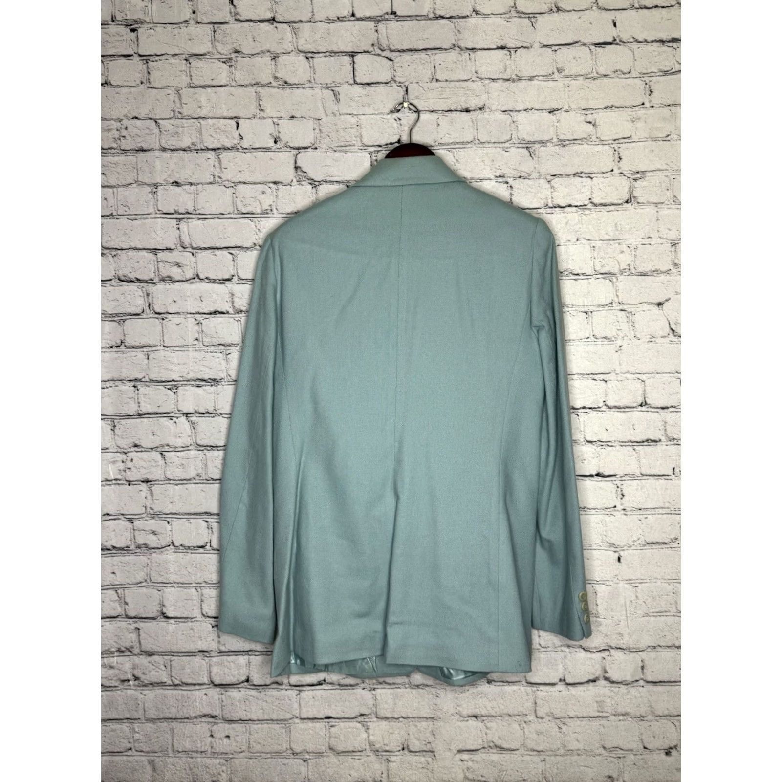 Worthington VINTAGE Worthington Blazer Shirt? 12 Tall Aquamarine Blue Women Long Sleeve Two Button Front Blazer Womens 12 Tall Size XL / US 12-14 / IT 48-50 - 2 Thumbnail