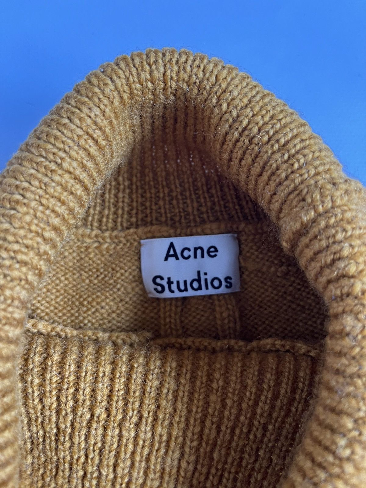 Acne Studios × Vintage ACNE STUDIOS Joris PAW15 Cable Knit Wool Mustard Sweater Size L / US 10 / IT 46 - 5 Thumbnail
