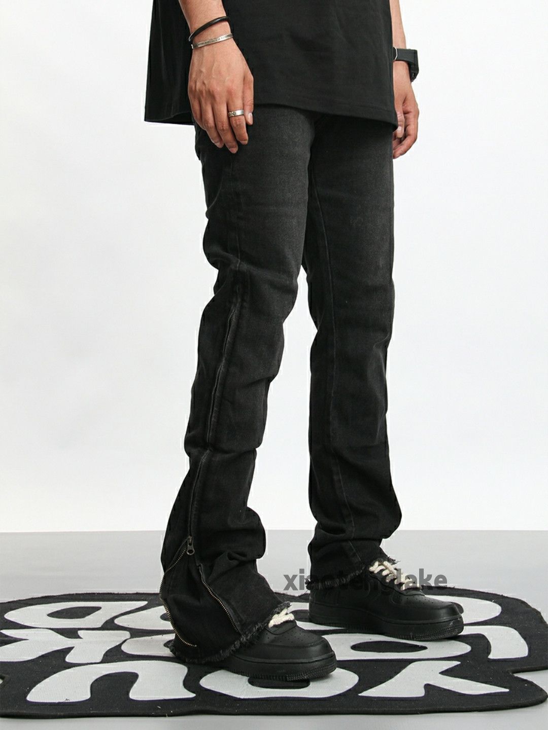 Jean × Vintage washed faded zipper utility punk grunge bootcut jeans Size US 32 / EU 48 - 1 Thumbnail