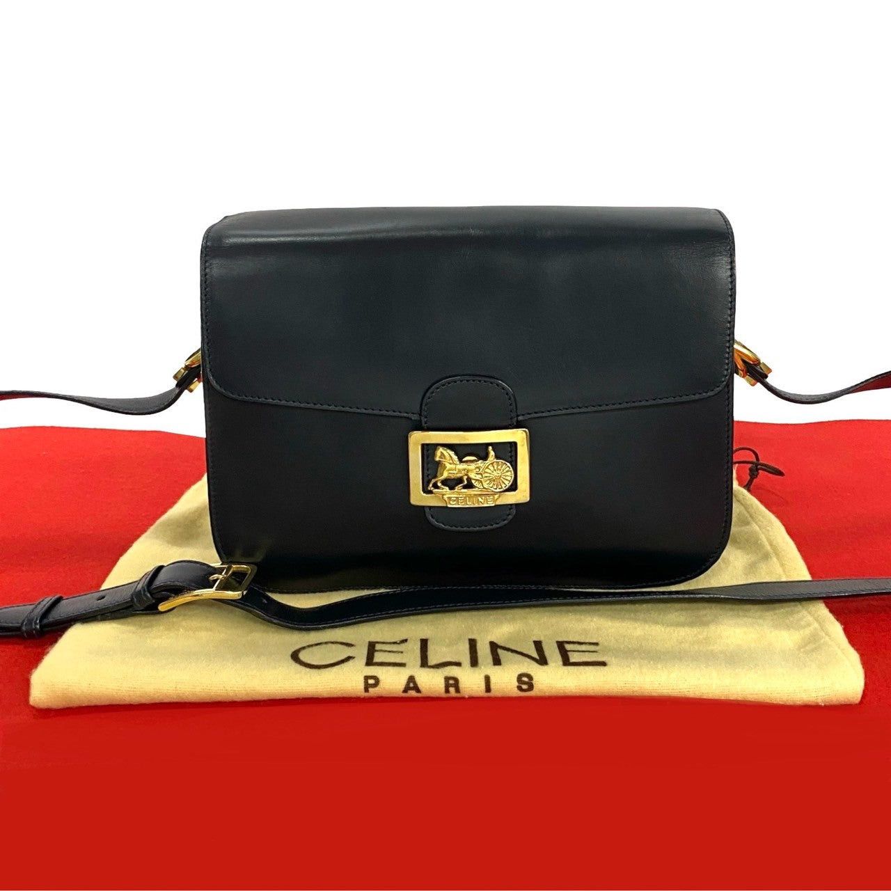 Celine Celine Shoulder Bag Blue Leather Size ONE SIZE - 1 Thumbnail
