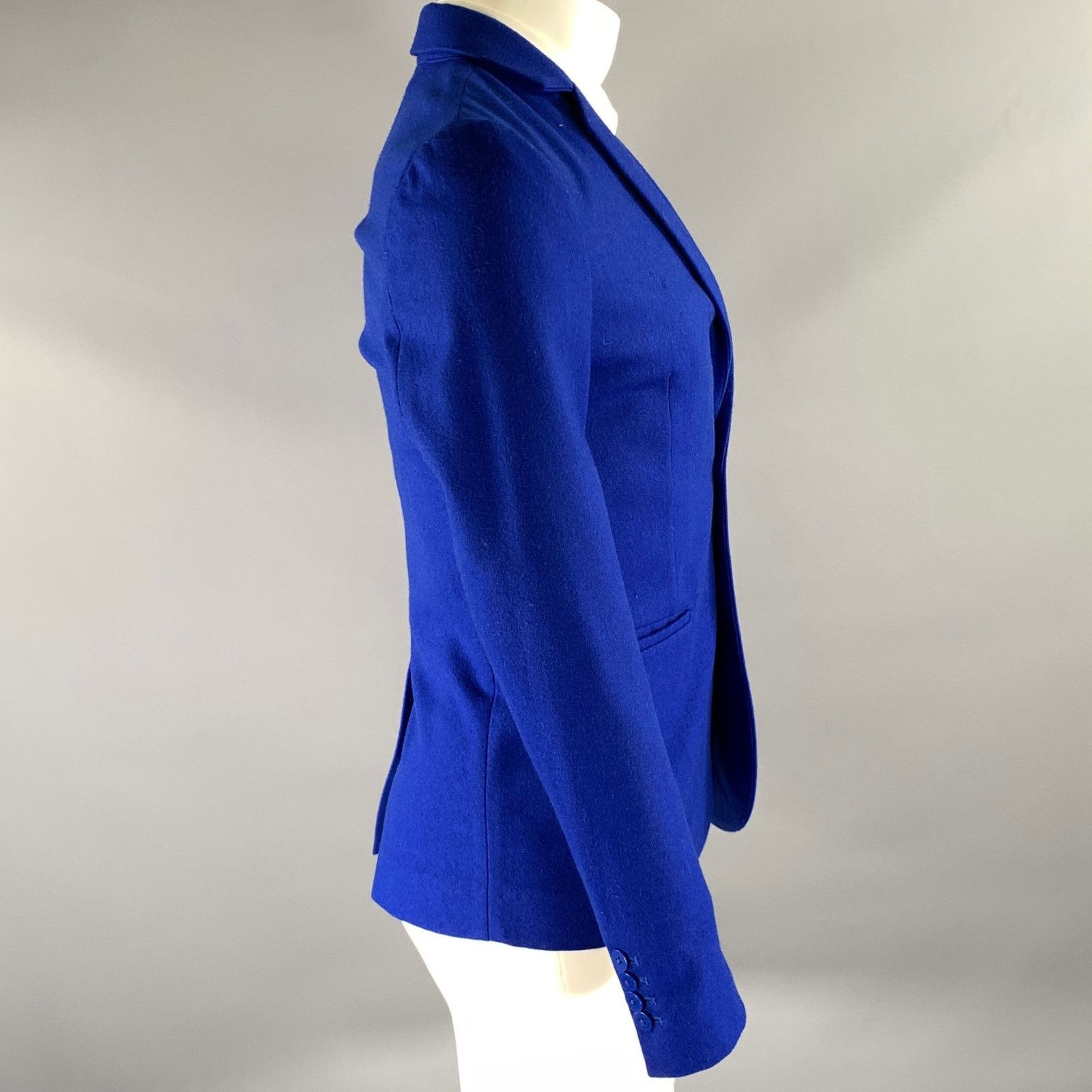 Han Kjobenhavn HAN KJOBENHAVN Size S Blue Cobalt Wool Blend Sport Coat Size 38R - 3 Thumbnail