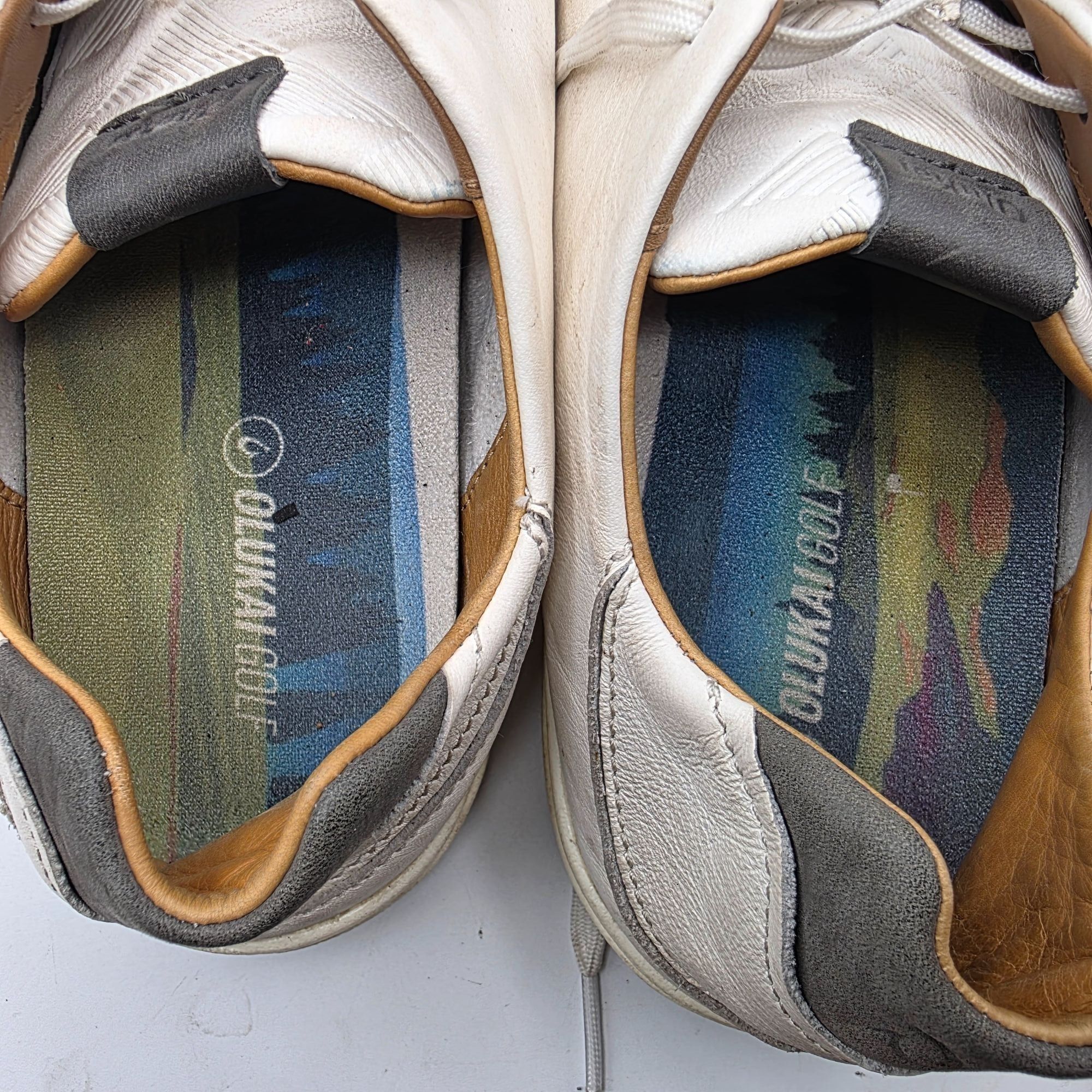 Olukai Olukai WaiAlae Mens Size 10.5 White Leather Spikeless Golf S Size US 10.5 / EU 43-44 - 9 Thumbnail