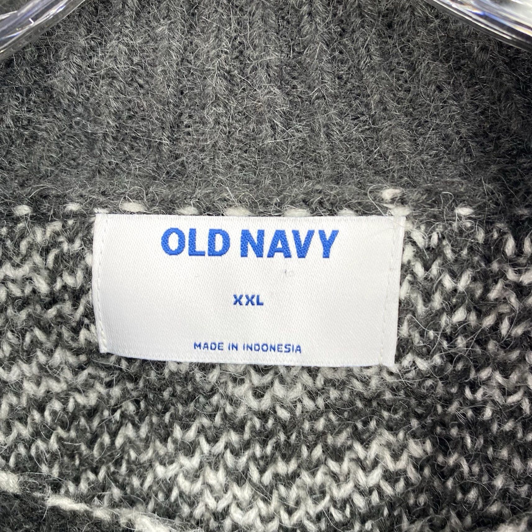 Old Navy OLD NAVY Women's Sweater Pullover Knit Gray Nordic Snowflake Pattern Fuzzy XXL Winter Casual Womens Size XXL / US 16-18 / IT 52-54 - 3 Thumbnail
