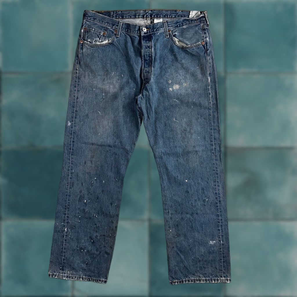 Levi's VINTAGE Levi's 501 Jeans 90s Straight Leg Denim Blue Light Wash 40x32 Mens Size US 40 / EU 56 - 1 Thumbnail