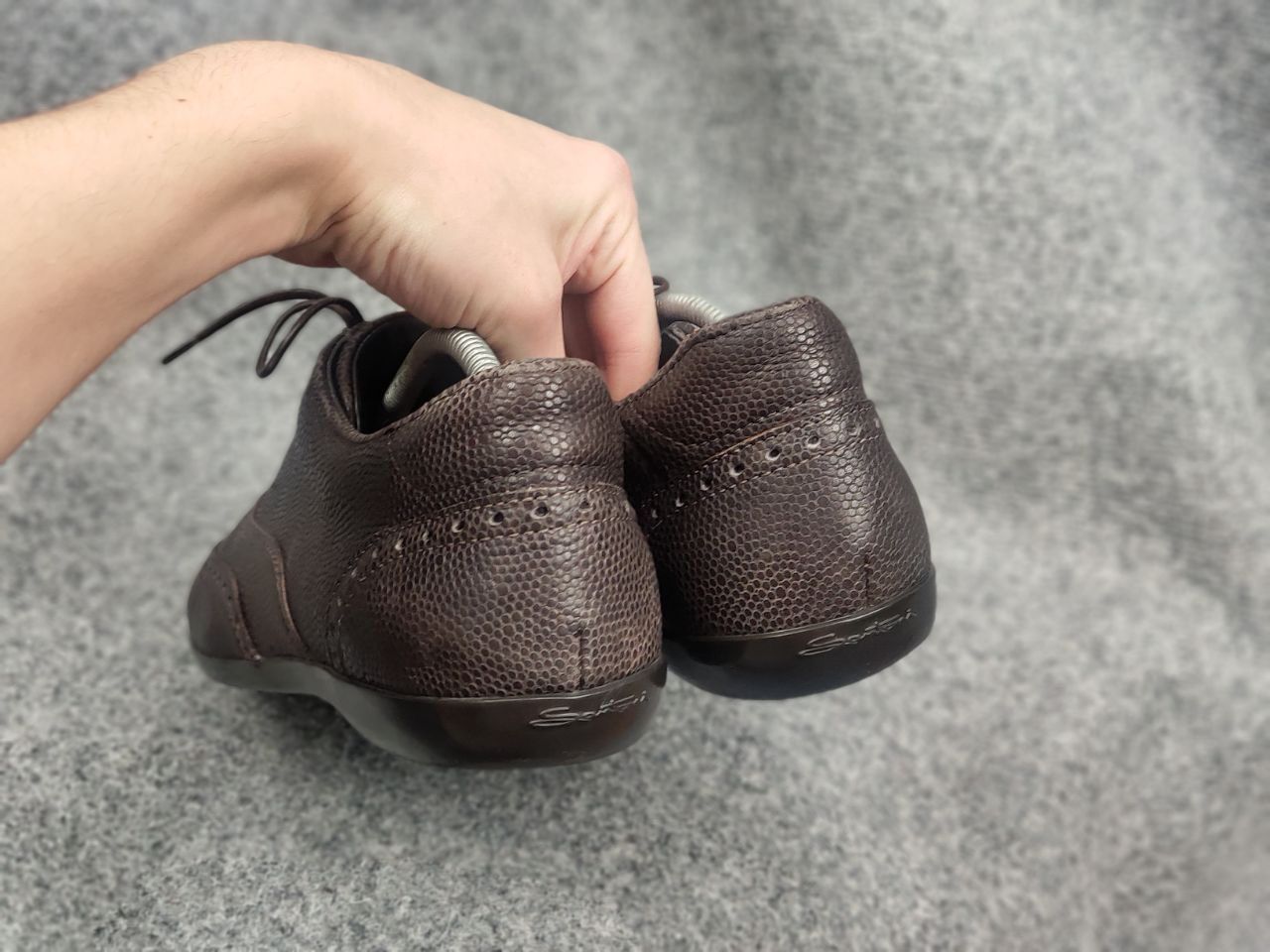 Santoni Santoni Design Brown Leather Low Top Sneakers oxford shoes Size US 8 / EU 41 - 16 Thumbnail