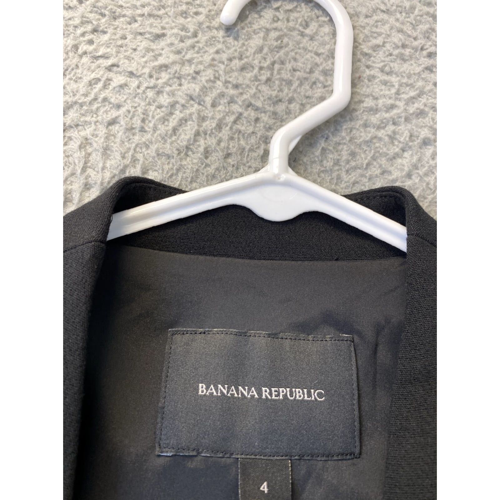 Banana Republic Banana Republic Blazer Womens Size 4 Black Open Front Jacket Regular Zip short Sleeve Casual 90s? Size S / US 4 / IT 40 - 3 Thumbnail