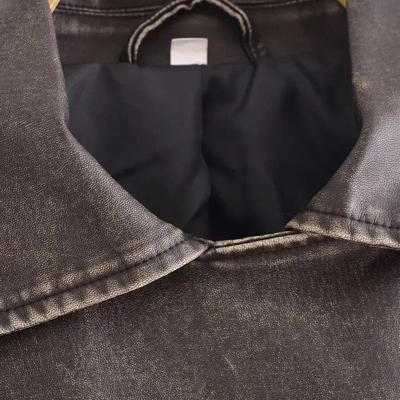 Designer × Vintage Spring Faux Leather Streetwear Vintage Women Zipper Jacket Size M / US 6-8 / IT 42-44 - 10 Thumbnail