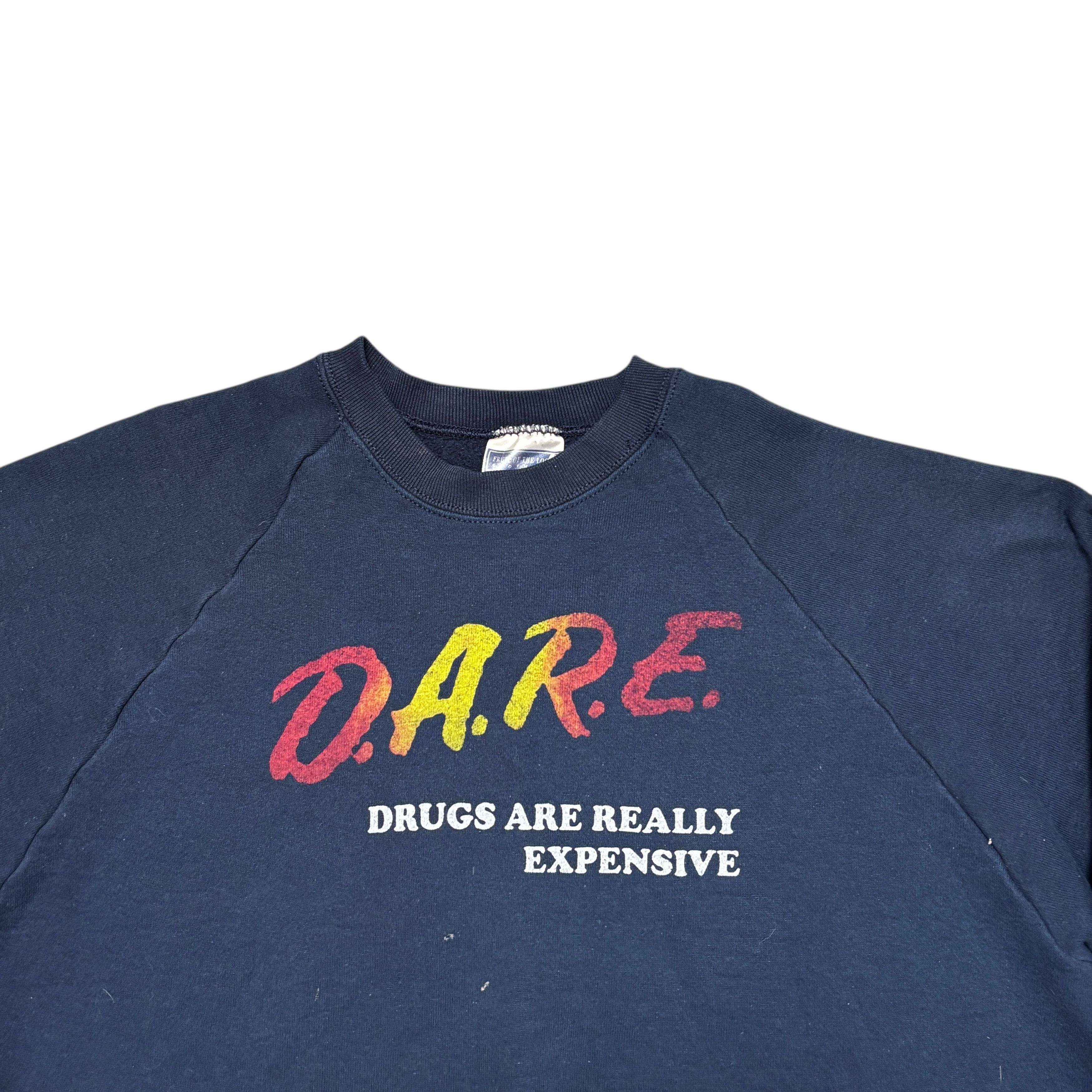 Vintage Vintage 90s Dare Sweatshirt Humor Funny Drugs Size US XL / EU 56 / 4 - 2 Thumbnail