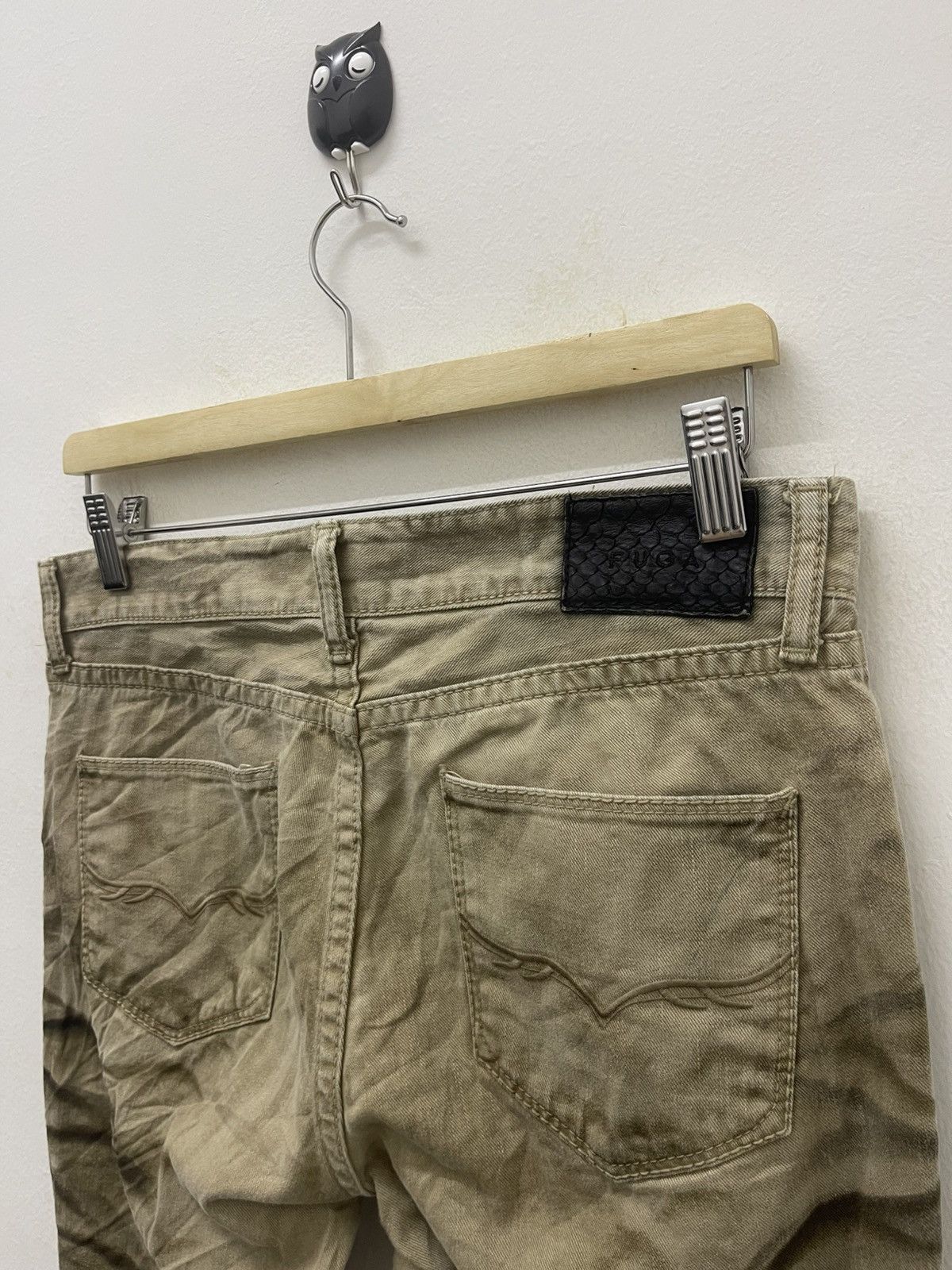 GOSTAR DE FUGA Rare Vintage FUGA Claw Mark Brown Coated Flare Denim Jeans Size US 31 - 13 Thumbnail