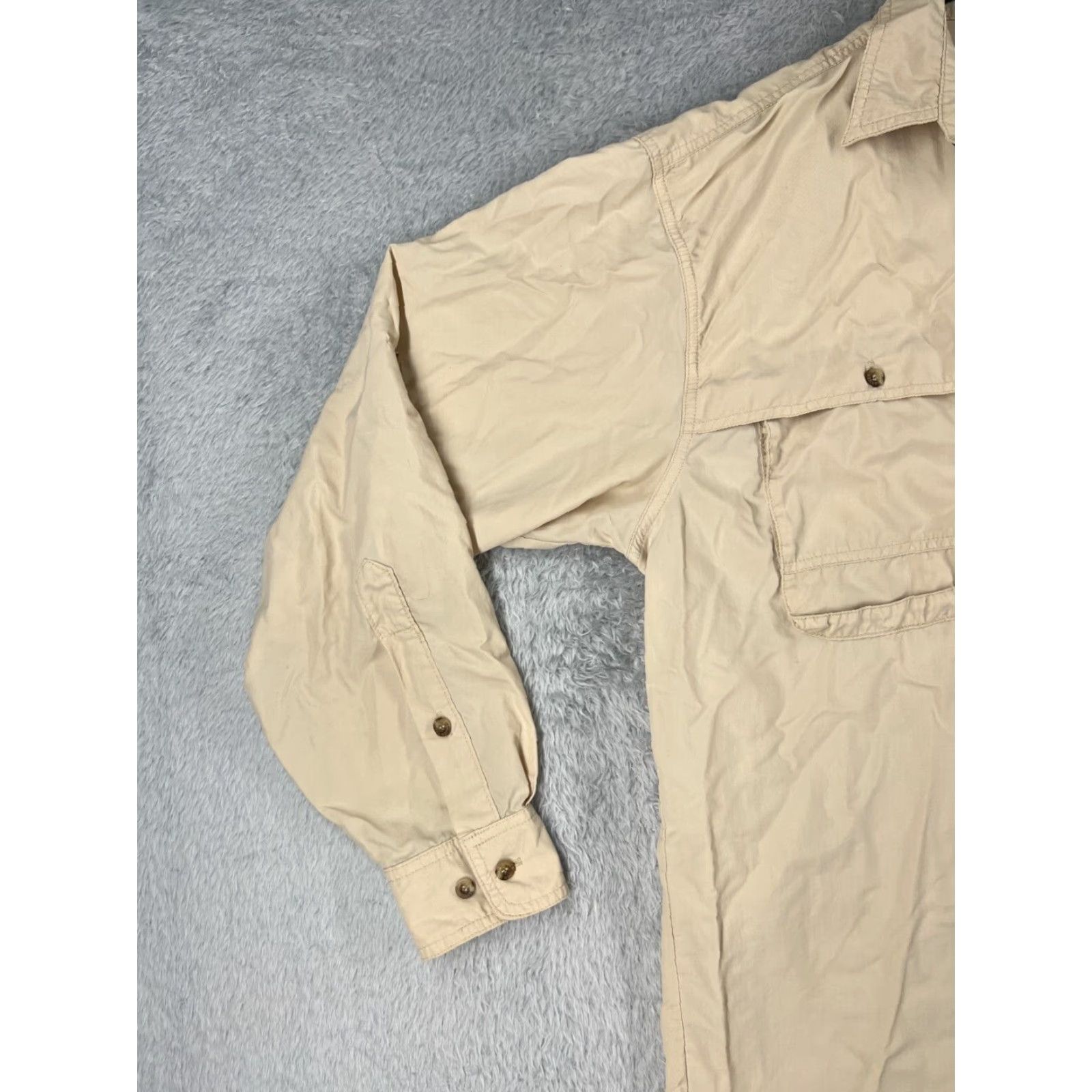 Eddie Bauer Eddie Bauer Shirt Men Large Beige Sportswear Fishing Button Angler Vented Size US L / EU 52-54 / 3 - 3 Thumbnail