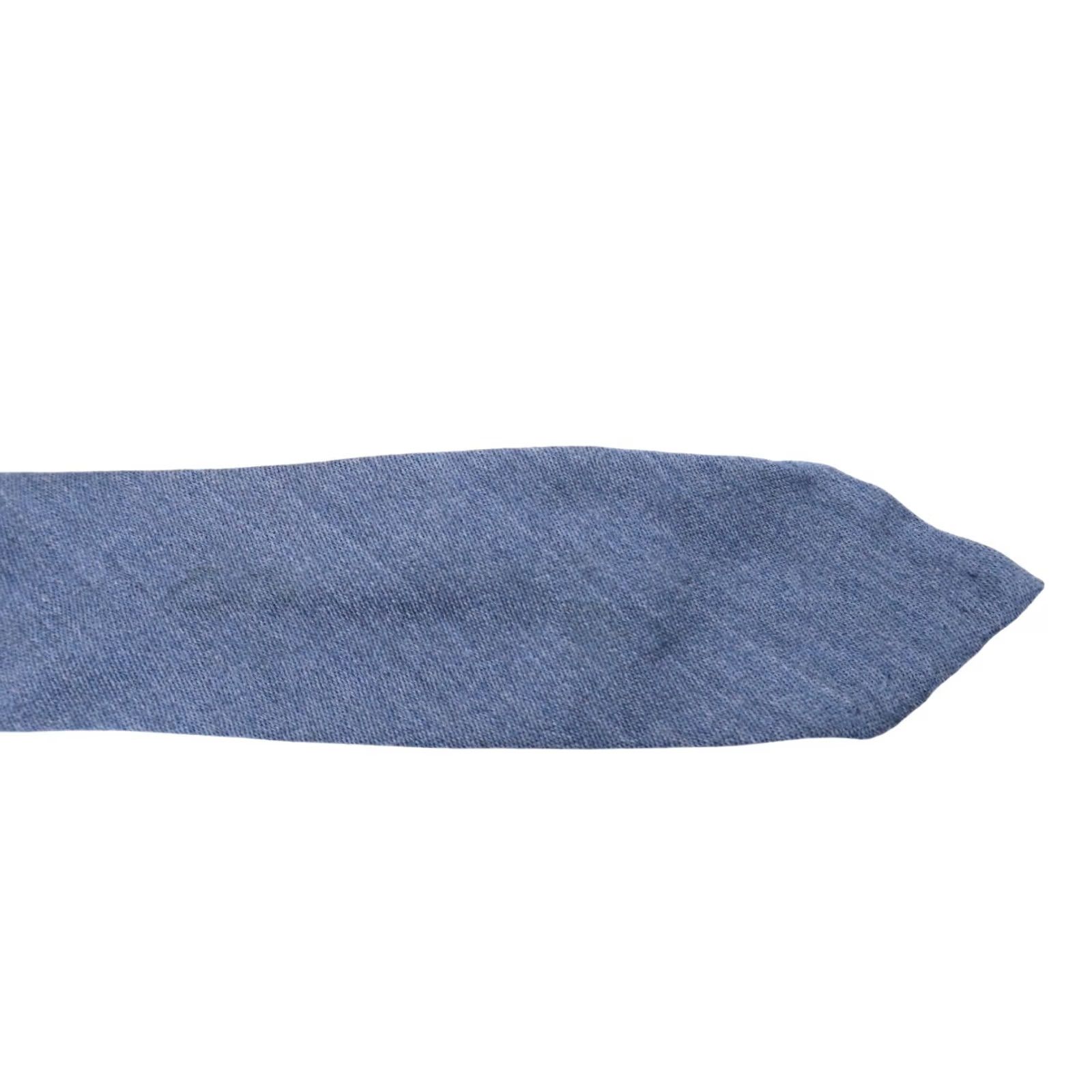 Suitsupply Suitsupply Tie Men's 150 x 8 CM Silk & Wool Pointed Classic Blue Tie Size ONE SIZE - 5 Thumbnail