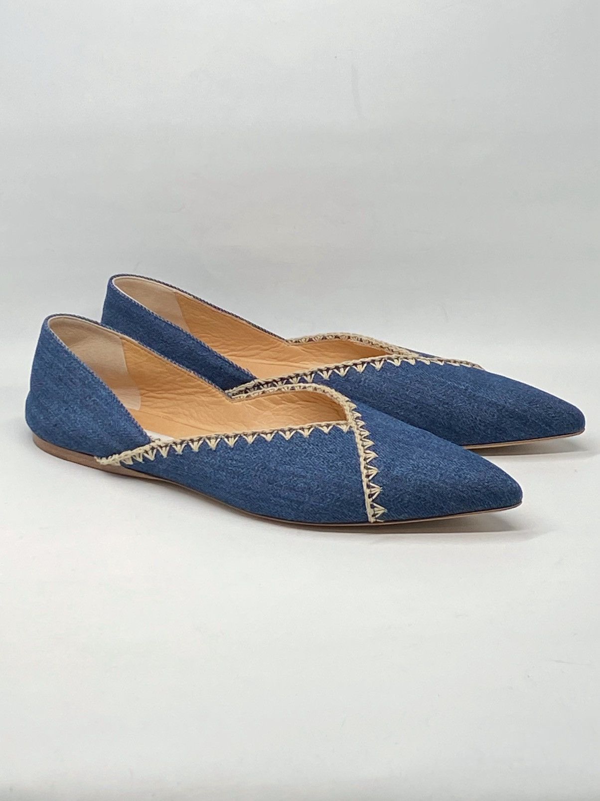 Gabriela Hearst Gabriela Hearst Avner Denim Stitch Ballerina Flats size 38 Size US 8 / IT 38 - 9 Thumbnail