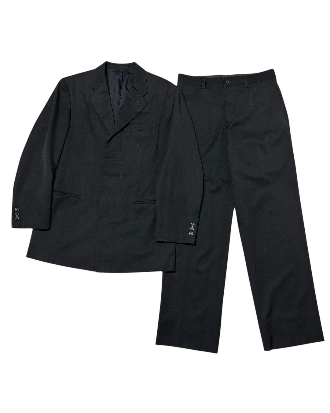 Issey Miyake 713 ISSEY MIYAKE MEN set up suit Black S wool cupro Size 40R - 1 Thumbnail