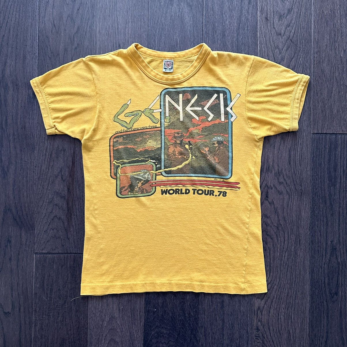 image of Band Tees x Vintage 70's 1978 Genesis There Were Three Tour Band T Shirt in Yellow, Men's (Size XS)