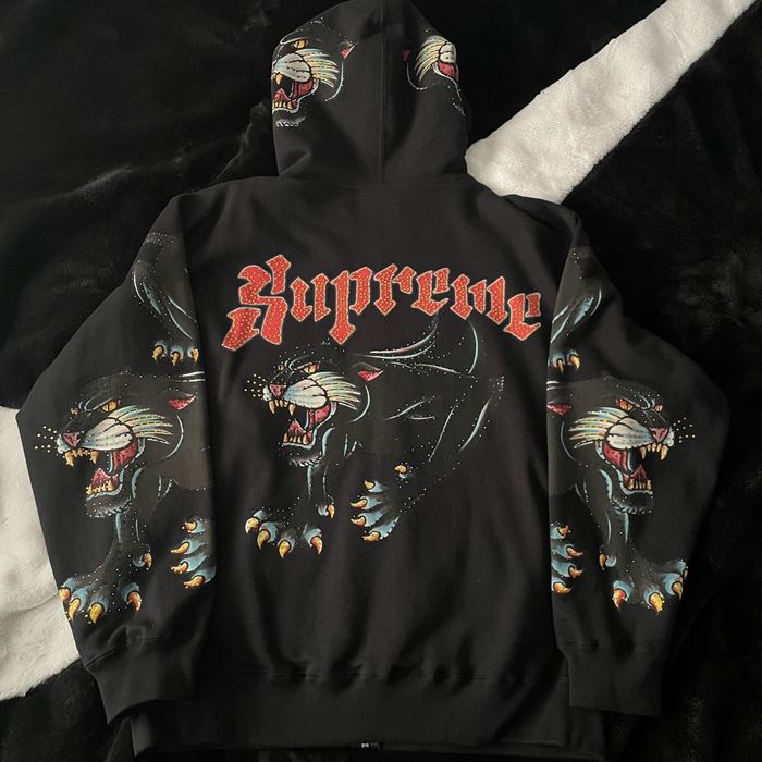 supreme panther zip up hoodie