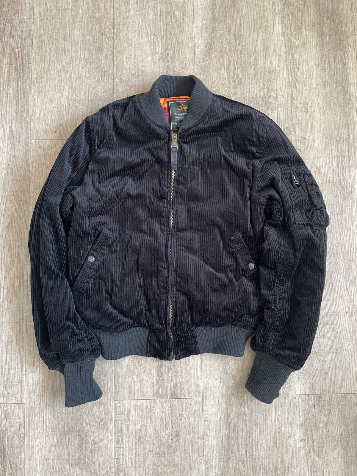 Alpha Industries Streetwear Vintage The Cords Co X Alpha industries black corduroy bomber Grailed