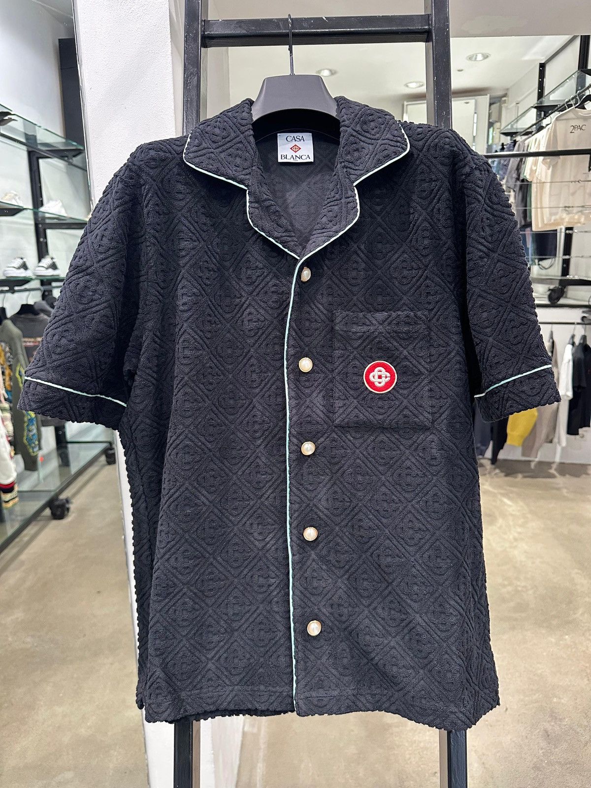 Casablanca CASABLANCA - Monogram Jacquard Towelling SS Shirt Size US M / EU 48-50 / 2 - 5 Thumbnail